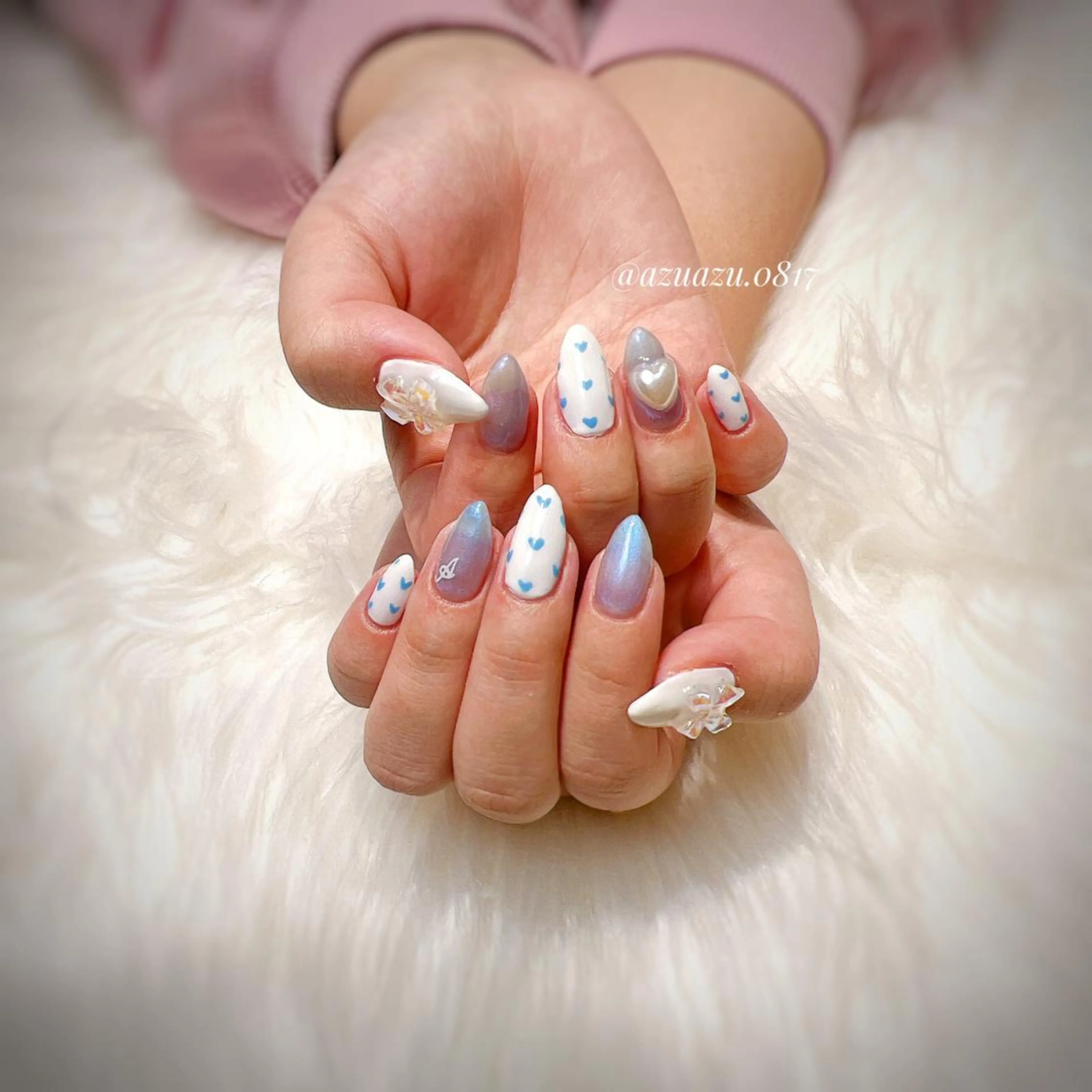 ネイル アートネイル ジェルネイル ハンドネイル hair&nail ROOTS所属・ﾍｱﾒｲｸ&ﾈｲﾙ ♥️Azuのネイルデザイン