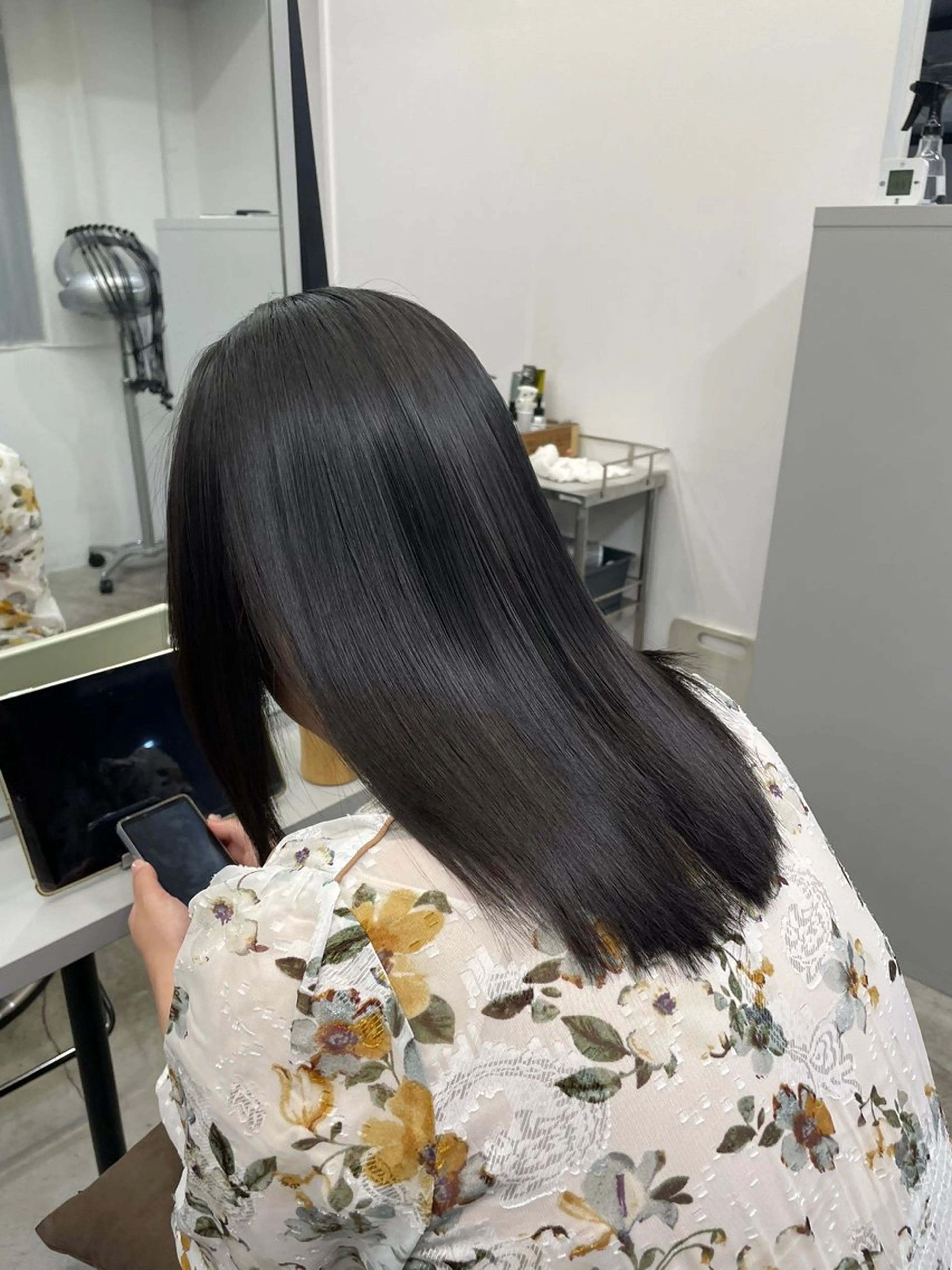 ロング 縮毛矯正 絶対綺麗な暖色カラー 🎯あります✨増渕✨のヘアスタイル