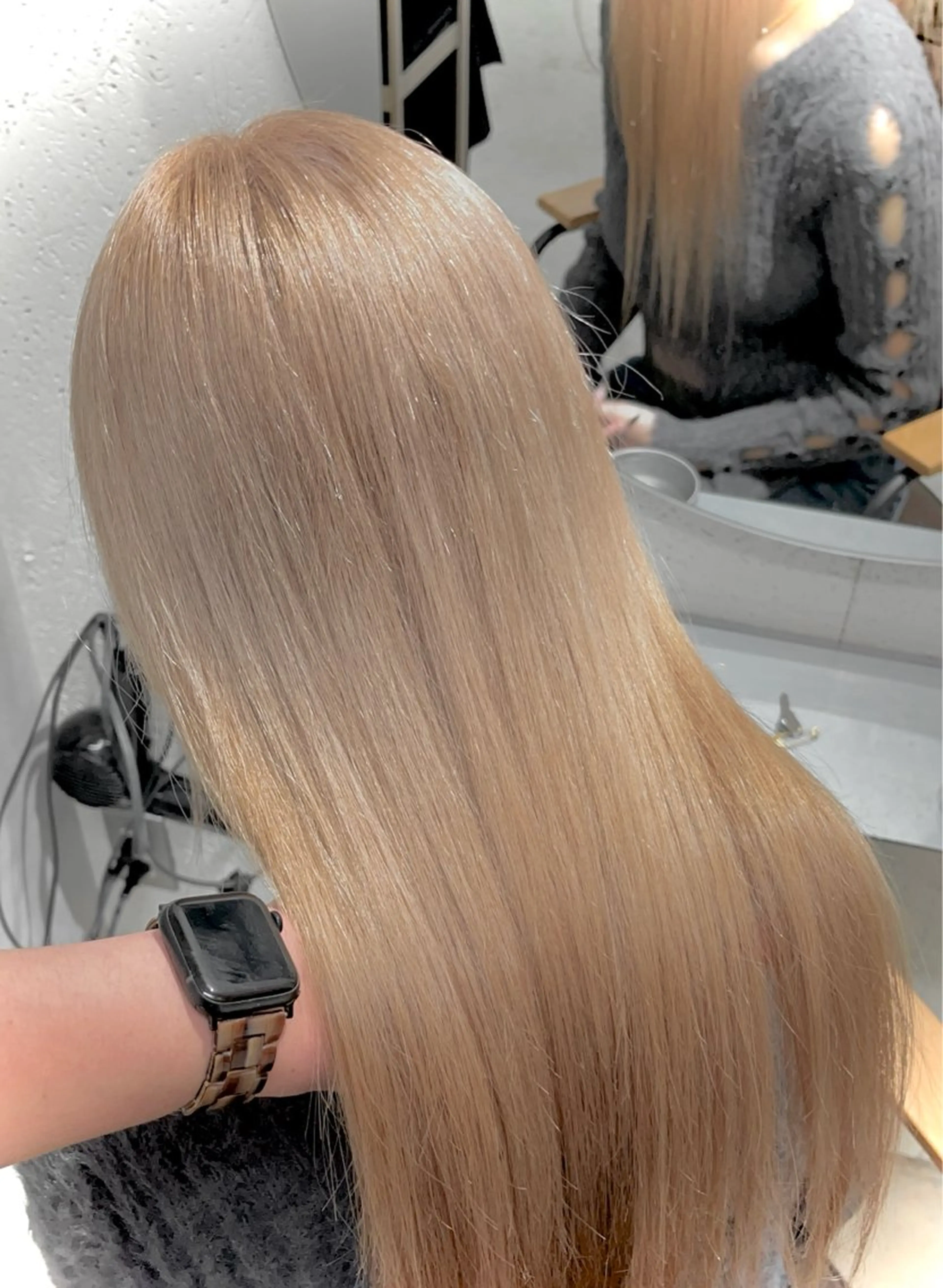 ミディアム カラー ヘアアレンジ ヘアカラー 菅宮 皐のヘアスタイル