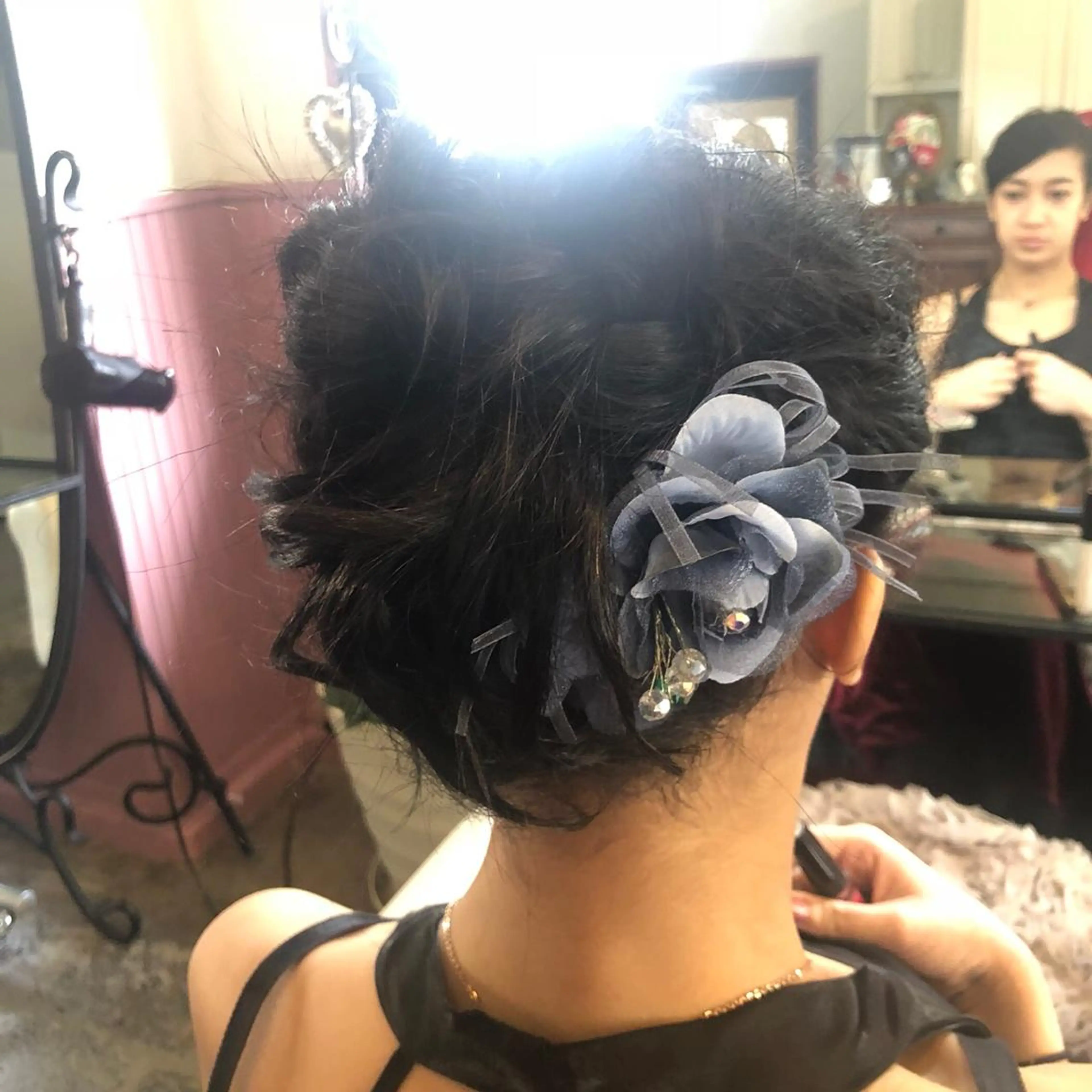 ロング カラー パーマ ヘアアレンジ ヘアセット 表参道Lise おおいしおりのヘアスタイル