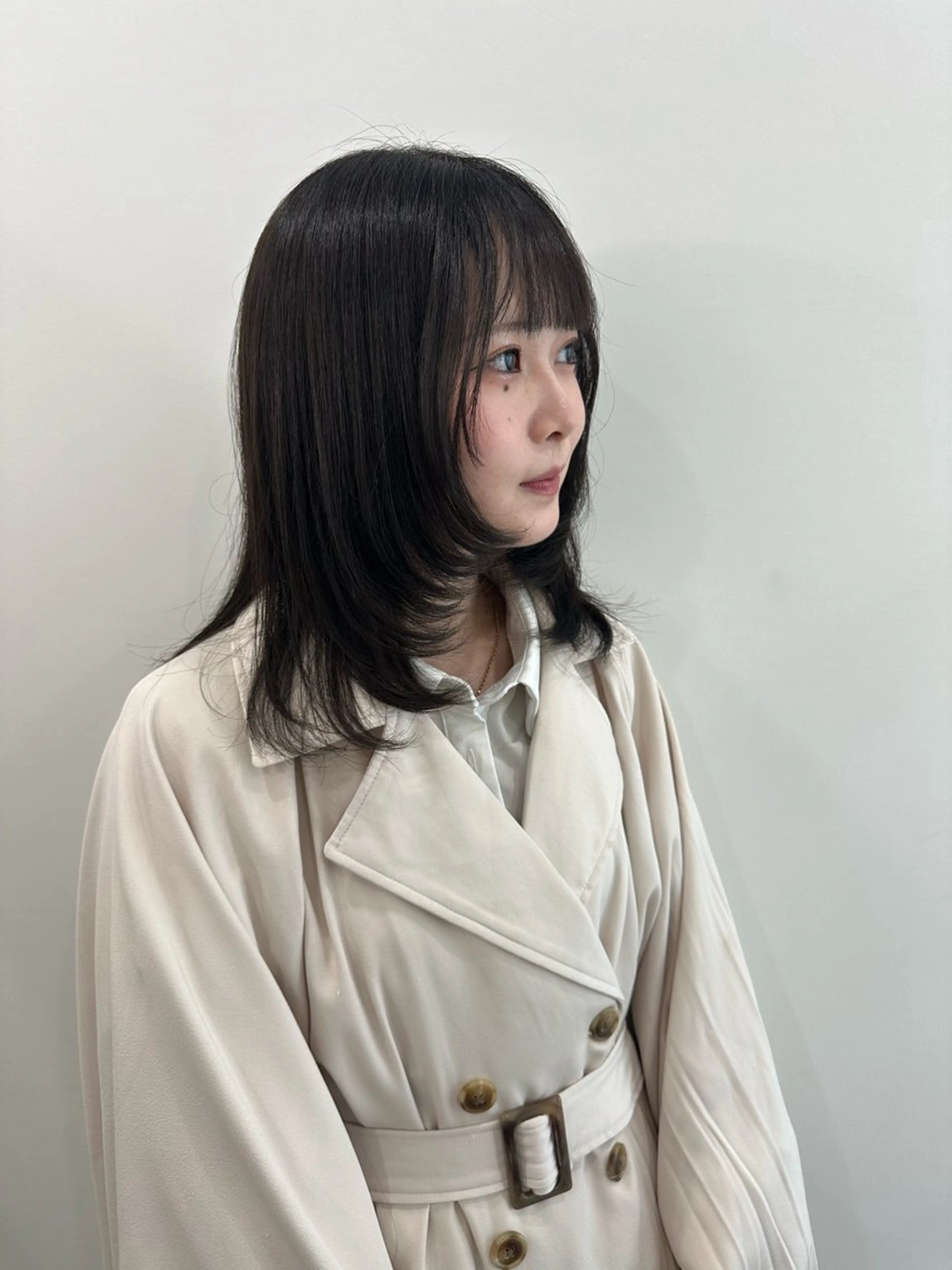 ミディアム カラー カット ヘアカラー トリートメント レイヤー/ナチュラル 💐nao.のヘアスタイル