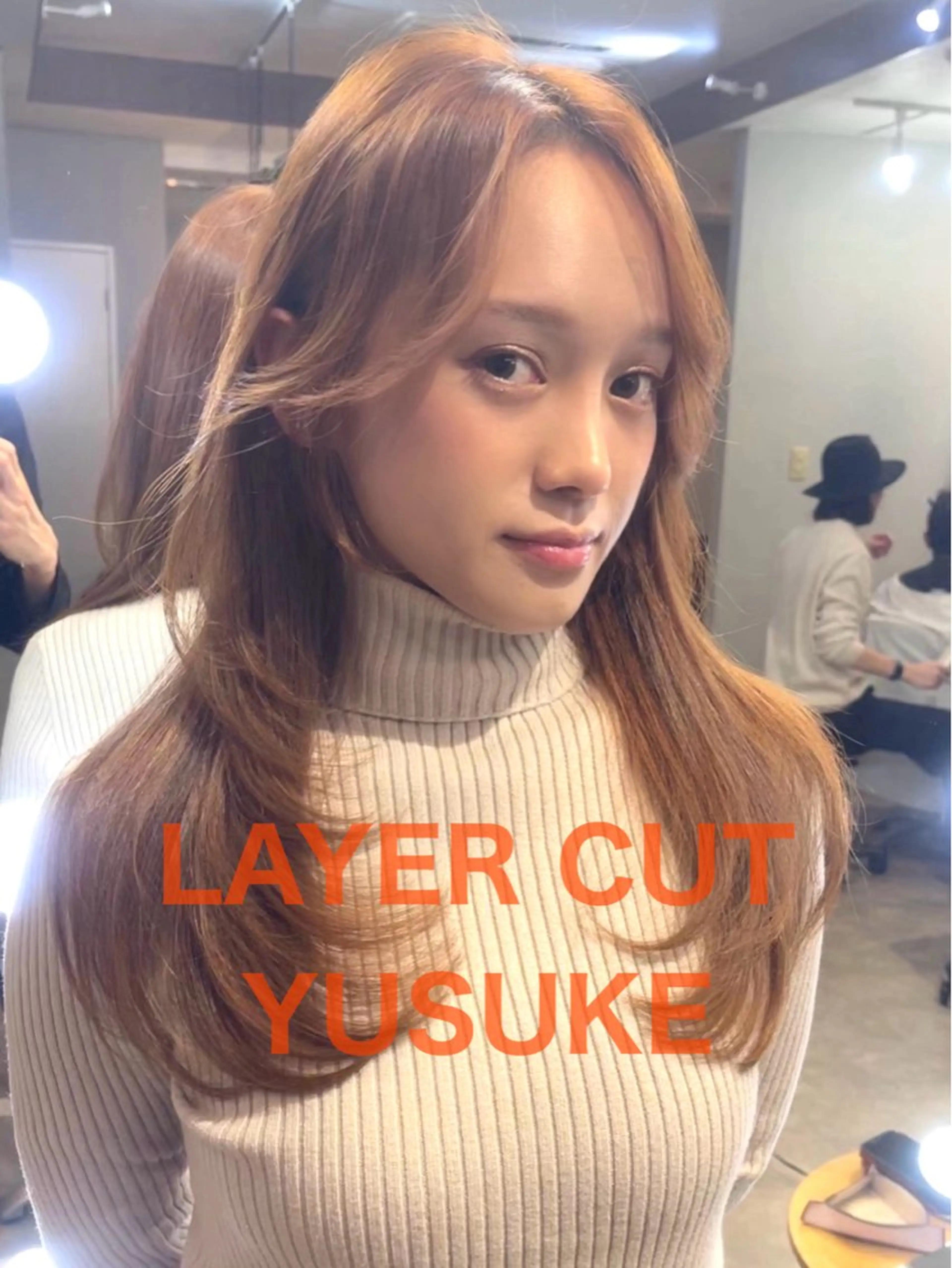 ロング カラー カット ヘアカラー AMI Hair Supply所属・YUSUKE レイヤーカットカラーのヘアスタイル