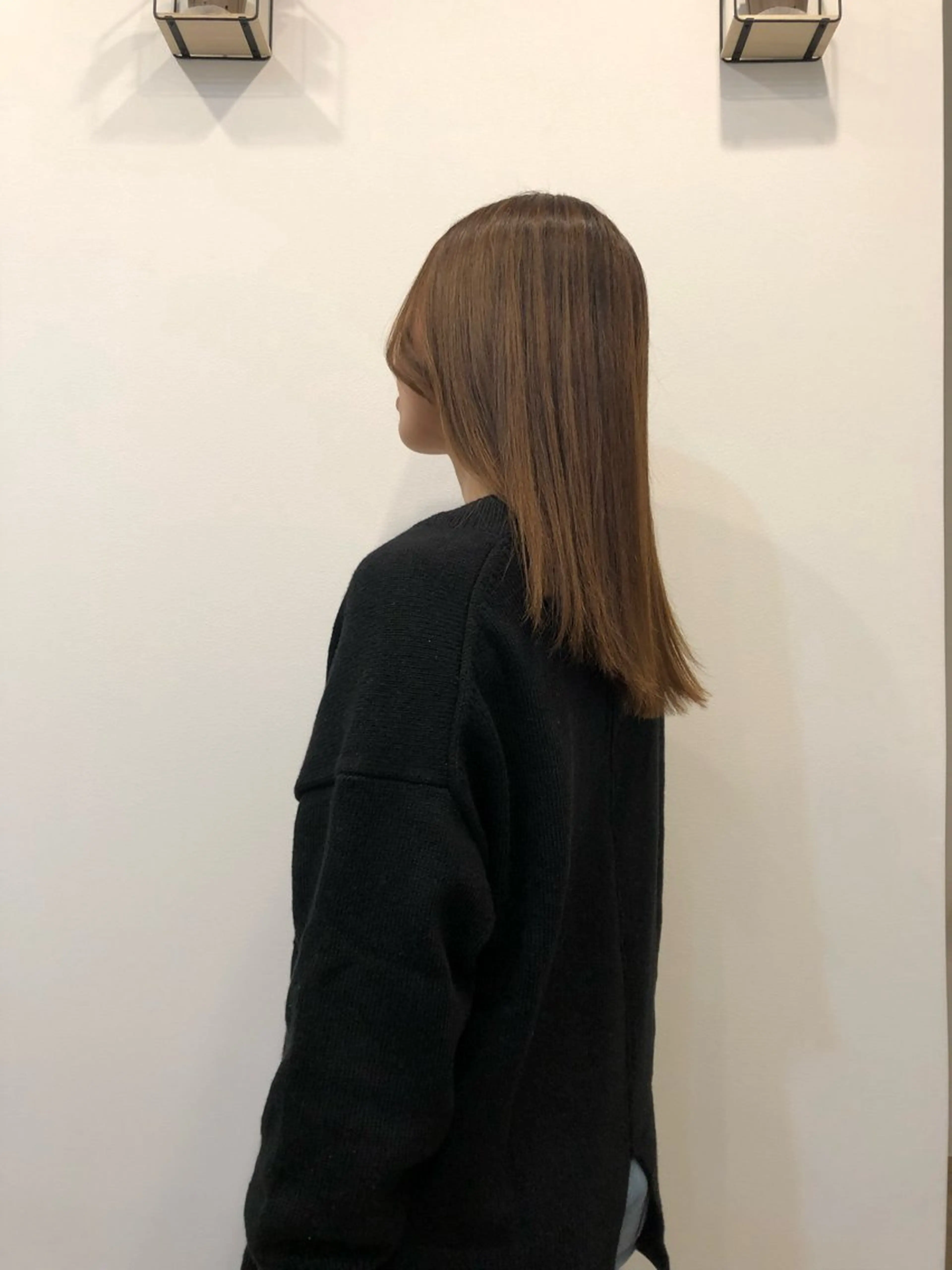 ロング 酸性ストレート ヘアルーム カフーのヘアスタイル