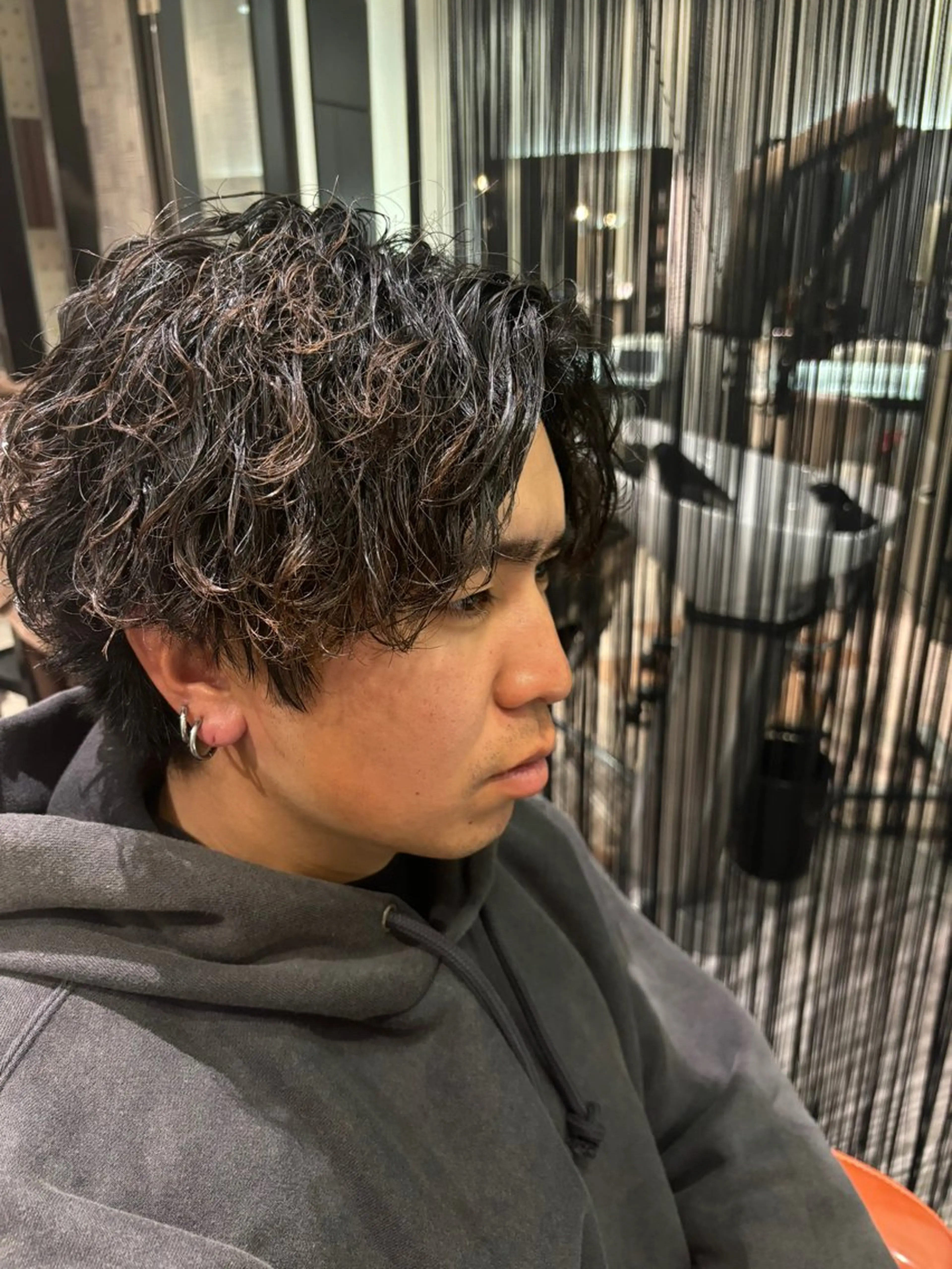 パーマ メンズ センターパート 関内/メンズパーマ/ 男性専門/菊池蒼大のヘアスタイル