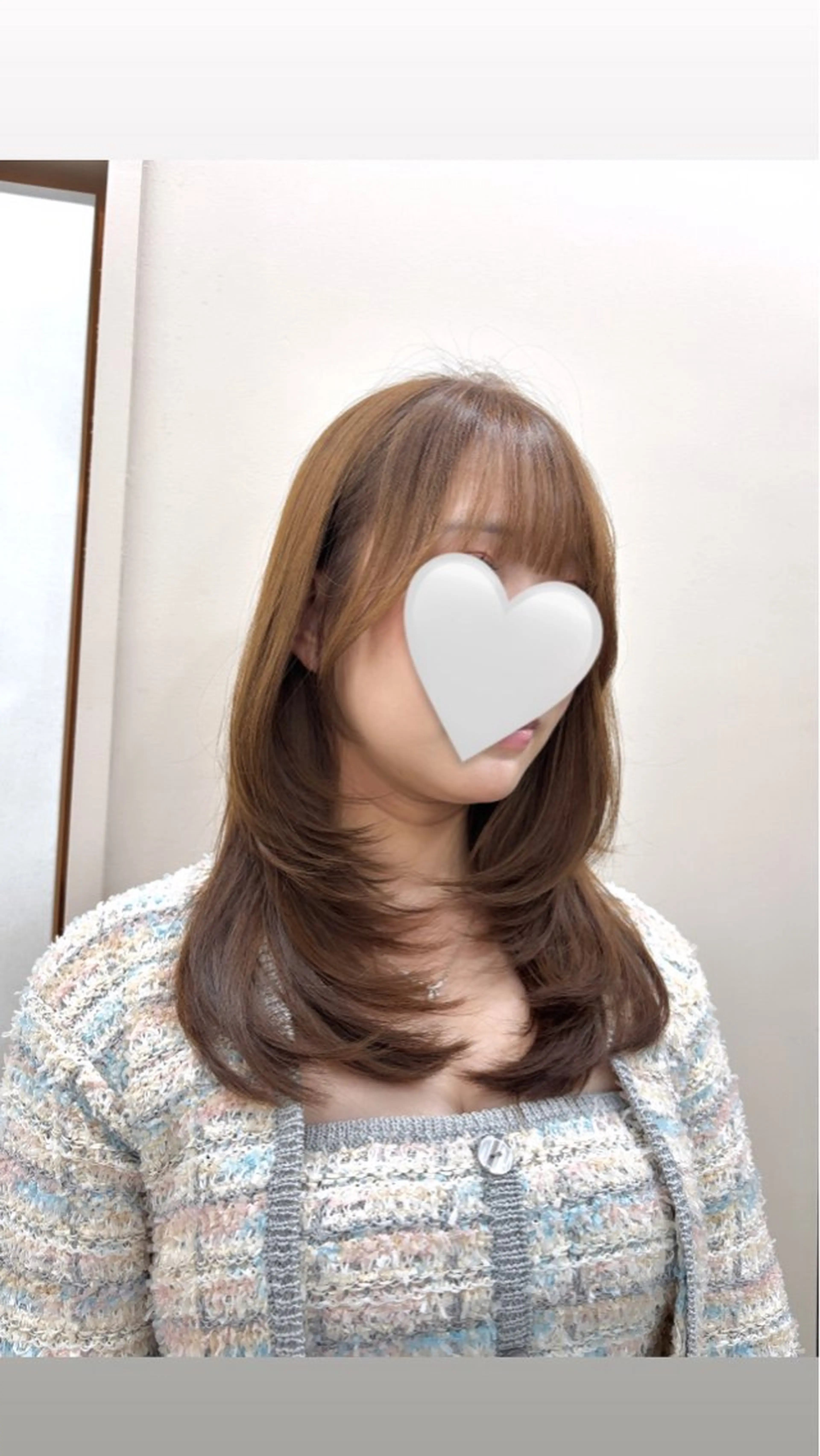 セミロング 韓国風ヘア レイヤーカット コトネ🫧 韓国風レイヤーカットのヘアスタイル