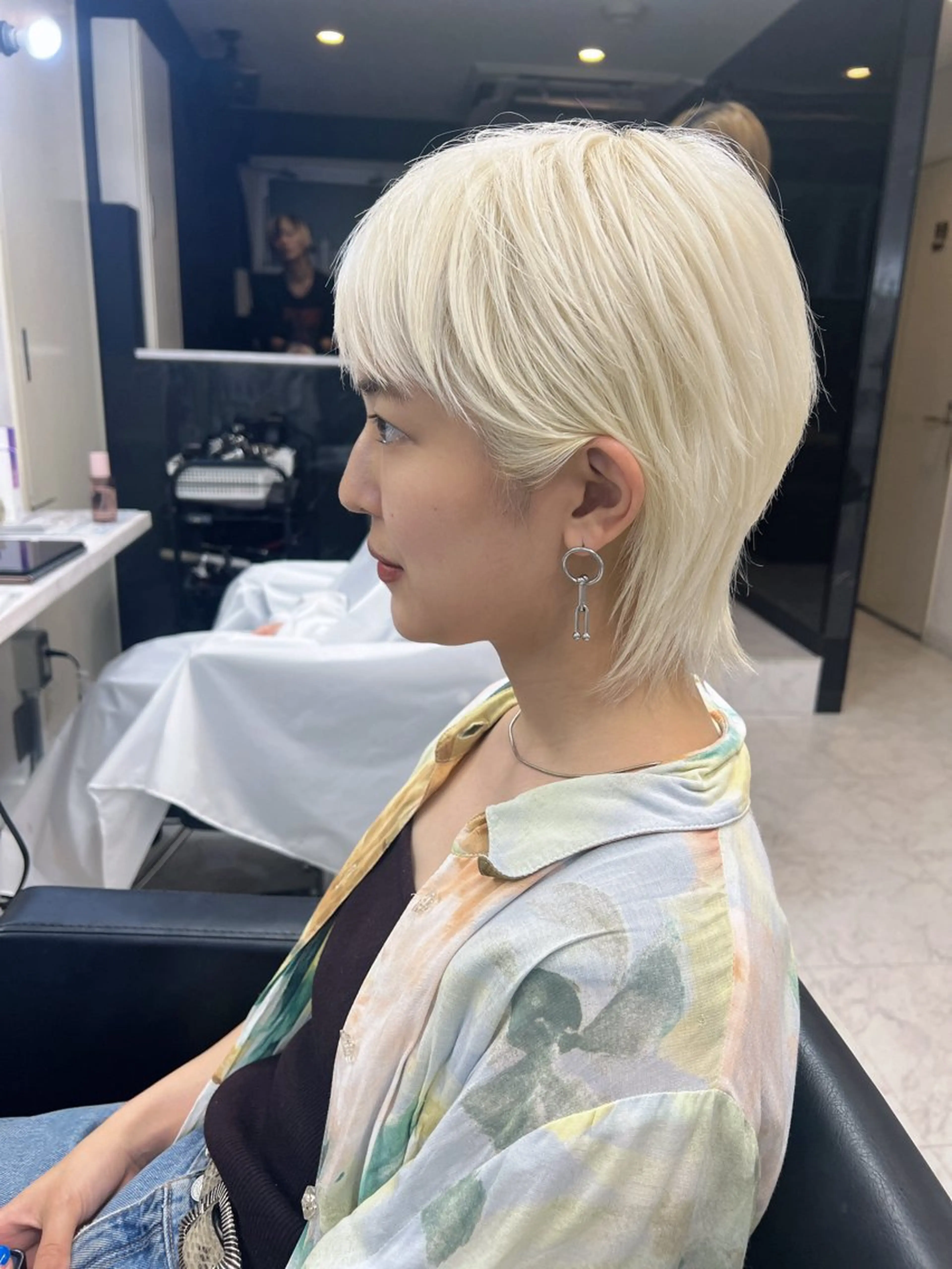 ショート カラー カット ヘアカラー トリートメント ✨髪質改善✖︎顔周り レイヤー✨ナカムラのヘアスタイル
