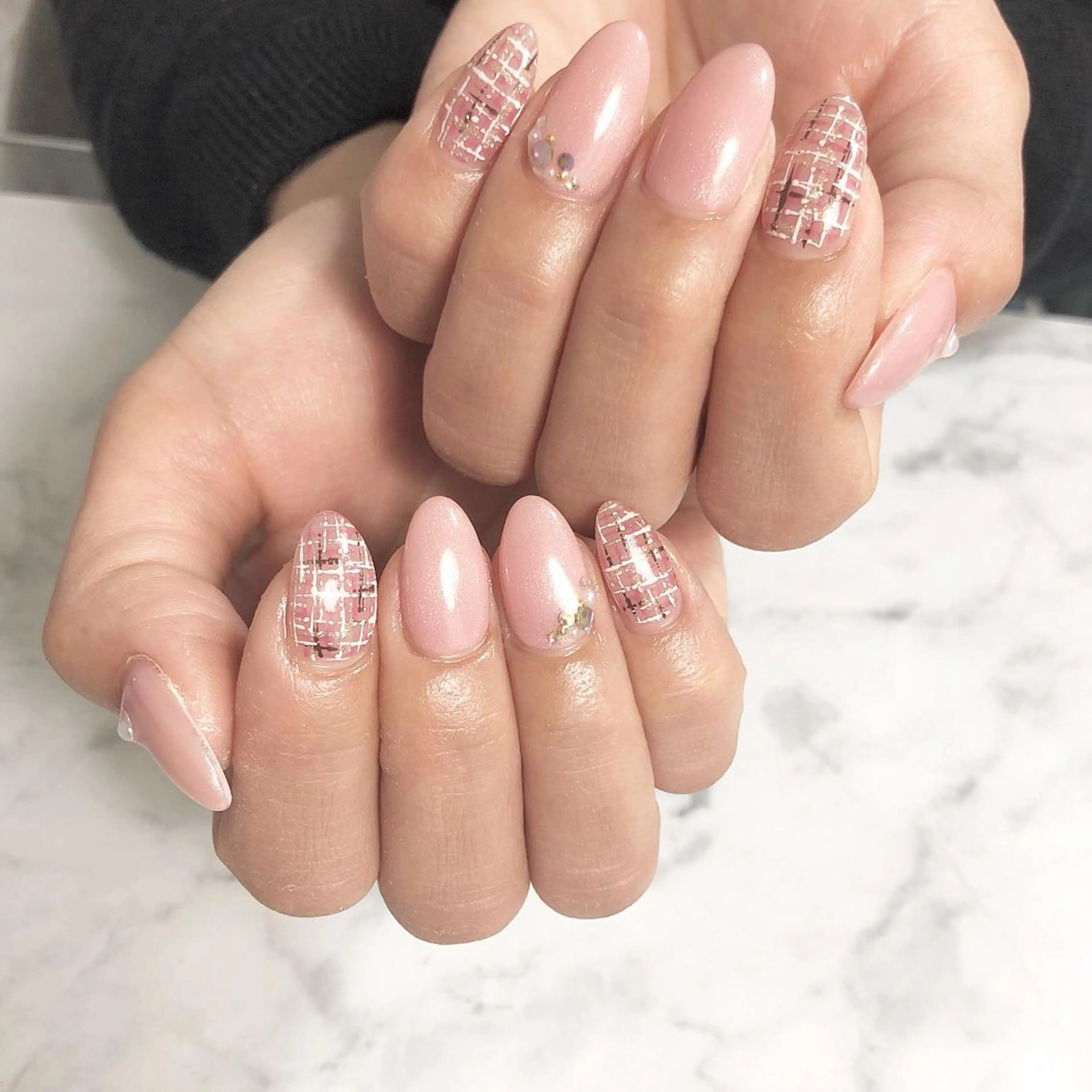 ネイル ツイードネイル M nailのネイルデザイン