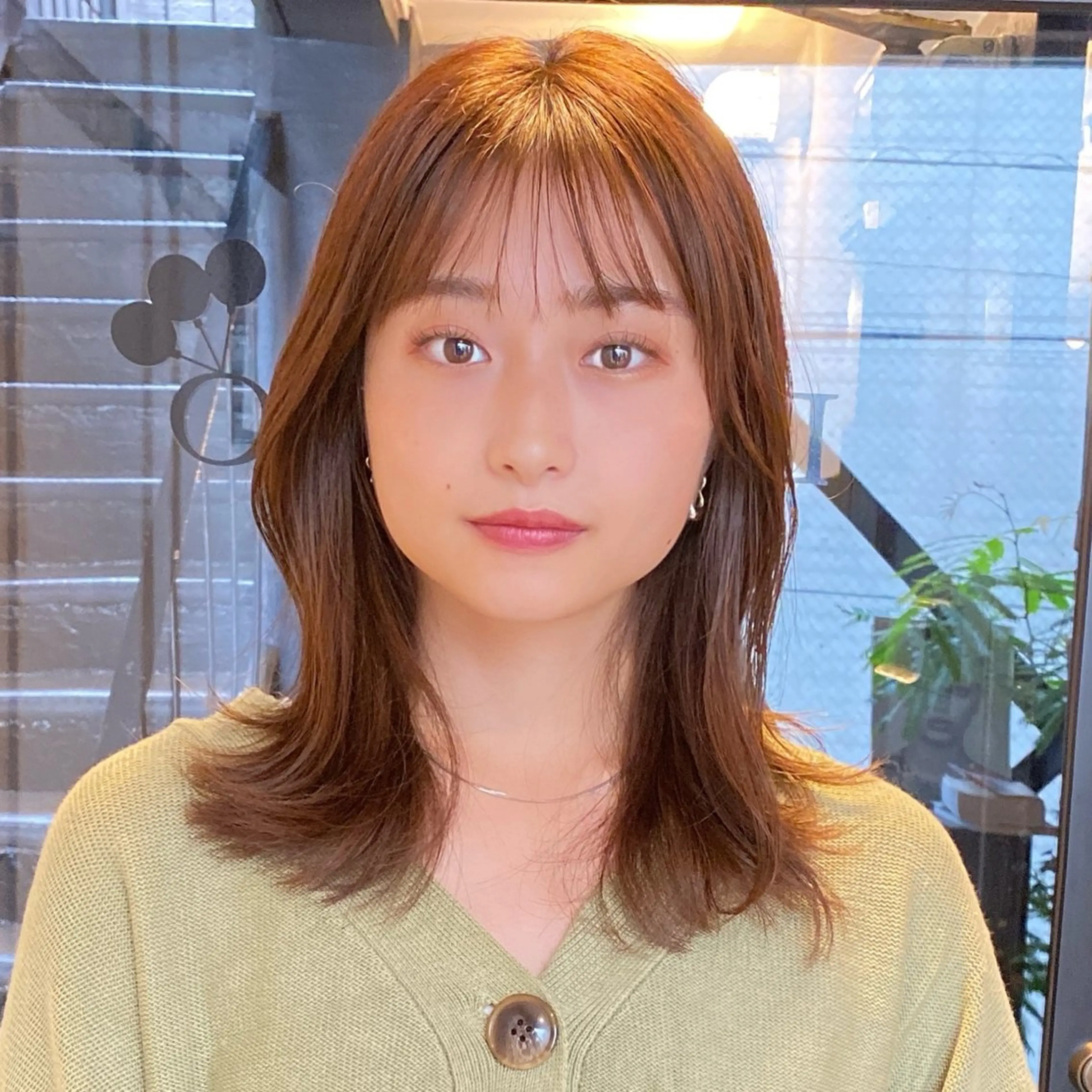 ミディアム ミディアムパーマ ハイライト 髪質改善 レイヤーカット ショート職人 美容師【KENTA】のヘアスタイル