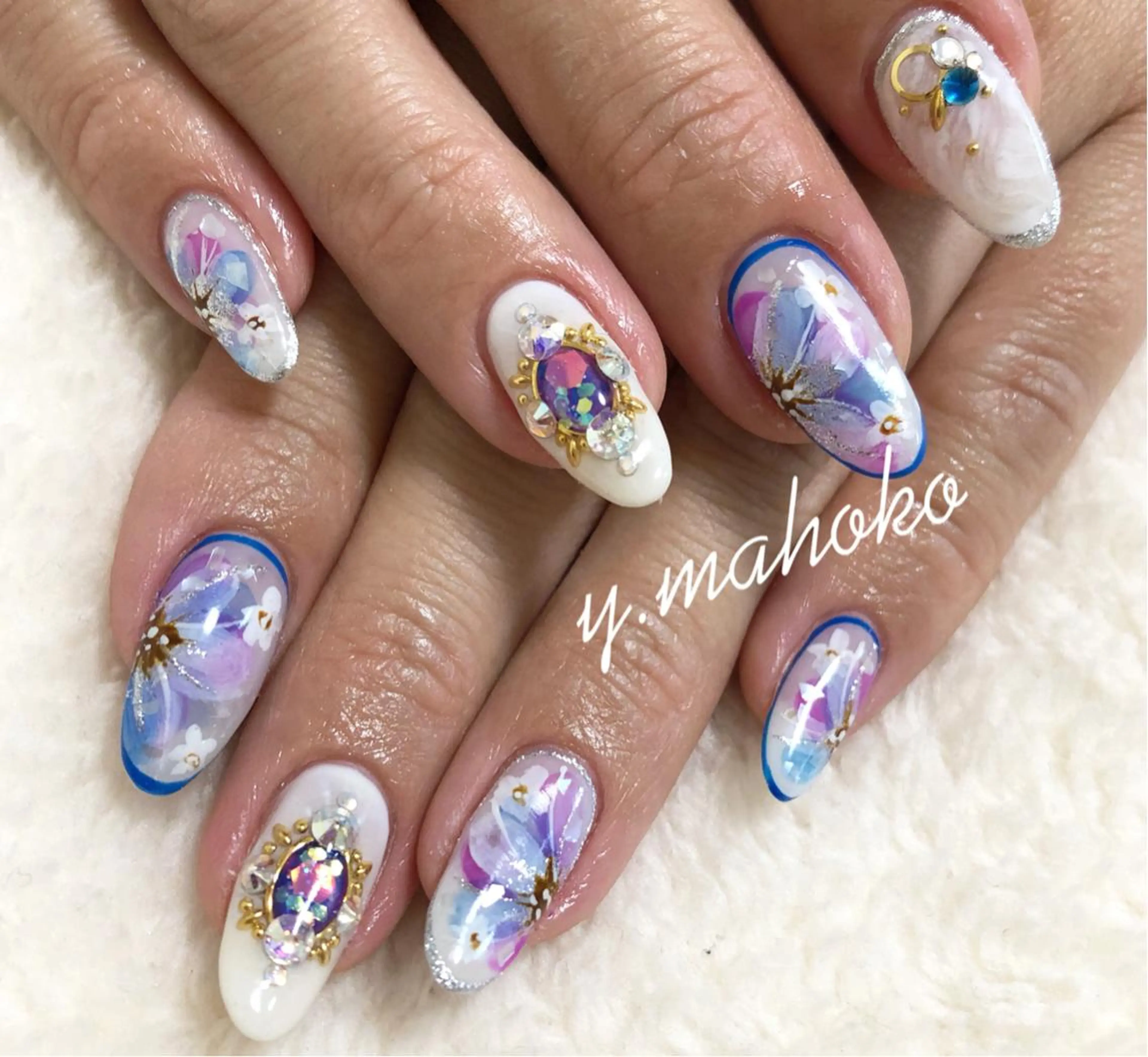 ネイル ハンドネイル パラジェル有/ 長さだし/mahoのネイルデザイン