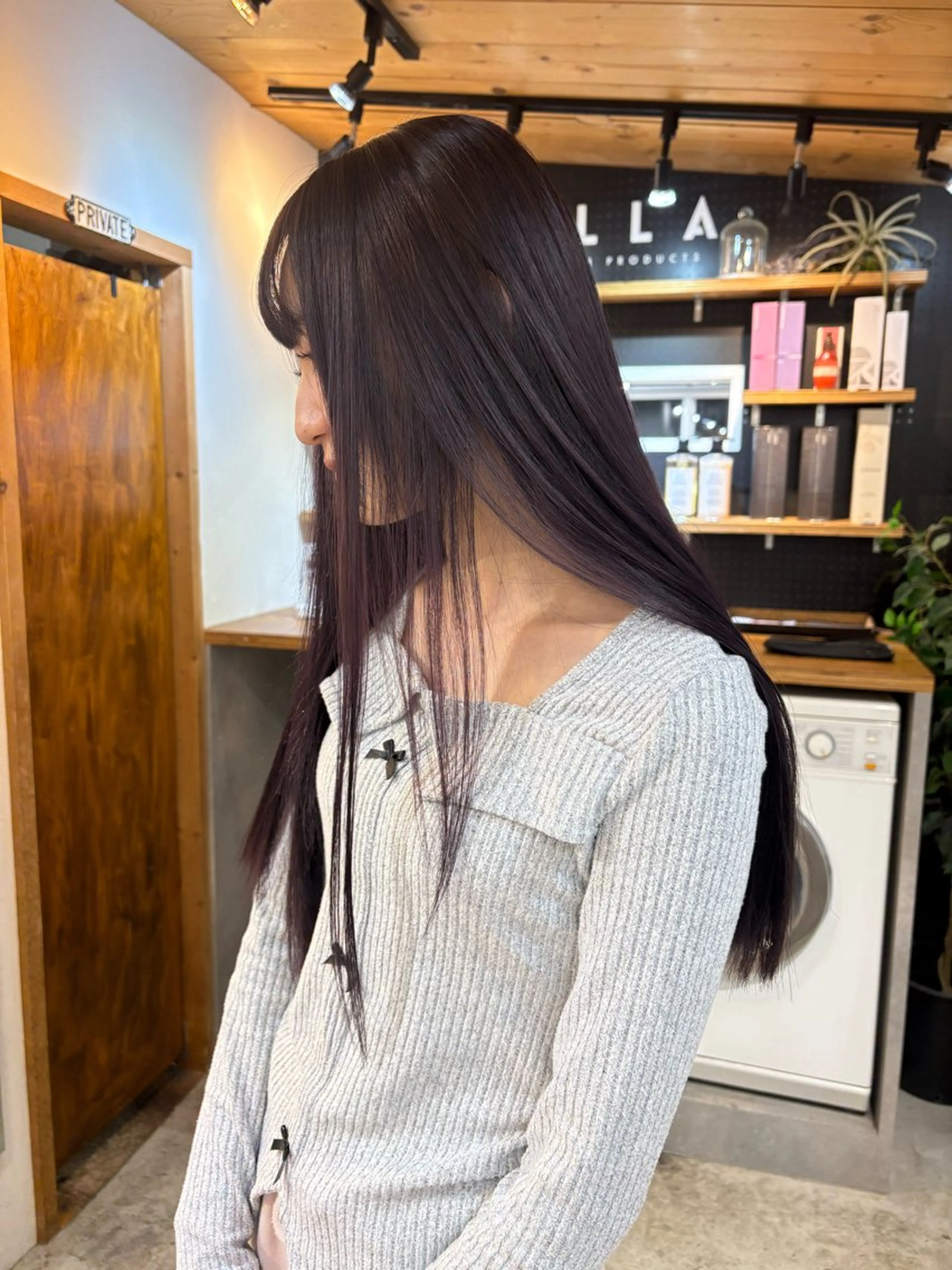 ロング カラー ラベンダーカラー ヘアカラー 🧸艶々韓国ヘア 🧁mizunaのヘアスタイル