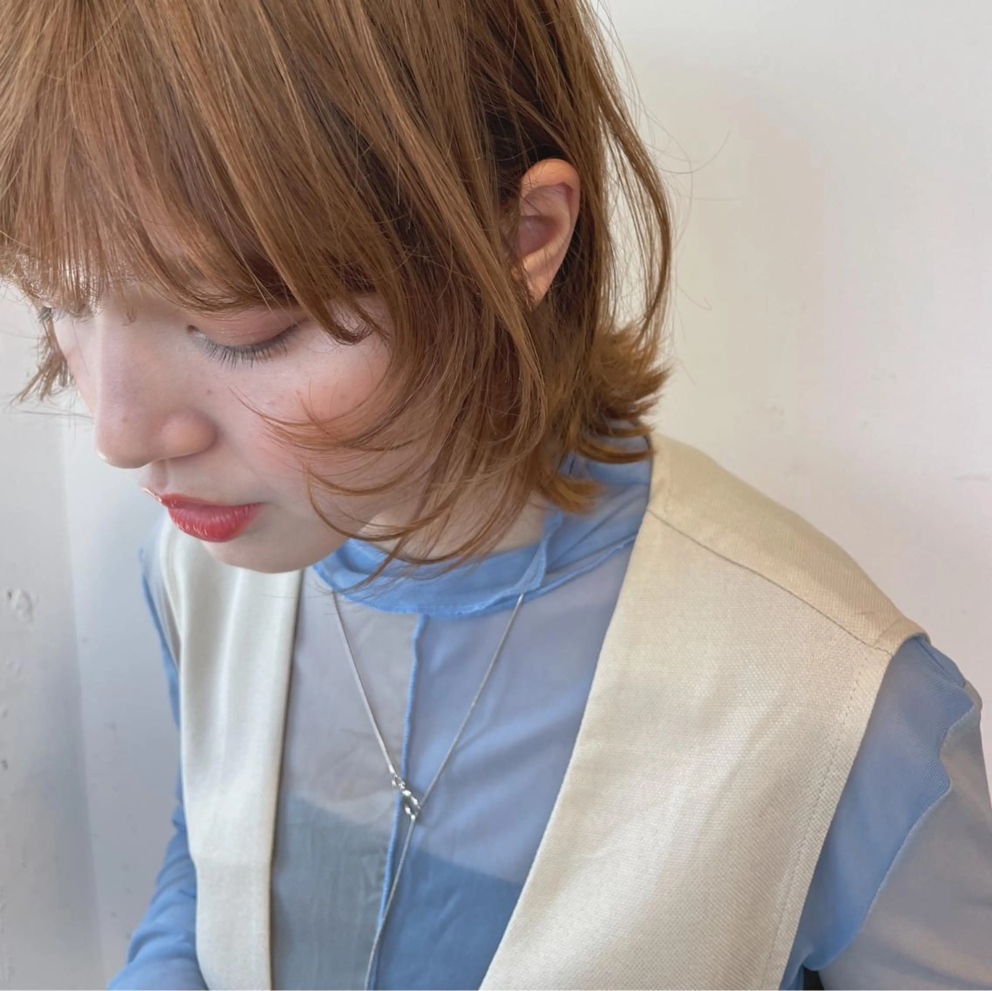 ミディアム カラー ボブレイヤー ボブ 顔まわりレイヤー レイヤーカット 似合わせヘア🤍 面田法子のヘアスタイル