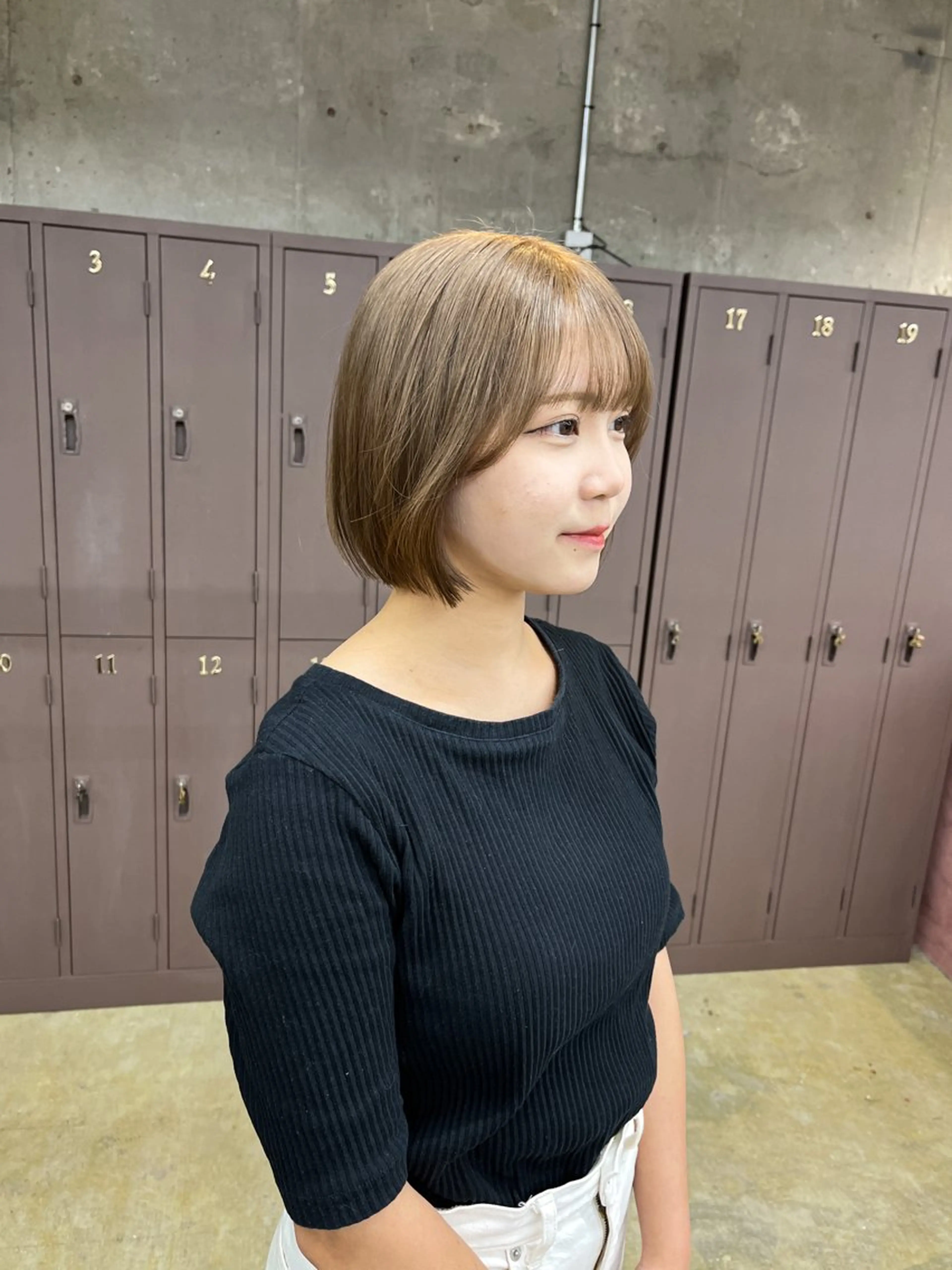 前髪,後れ毛カット‪✂︎‬+ケアカラー+トリートメントの写真