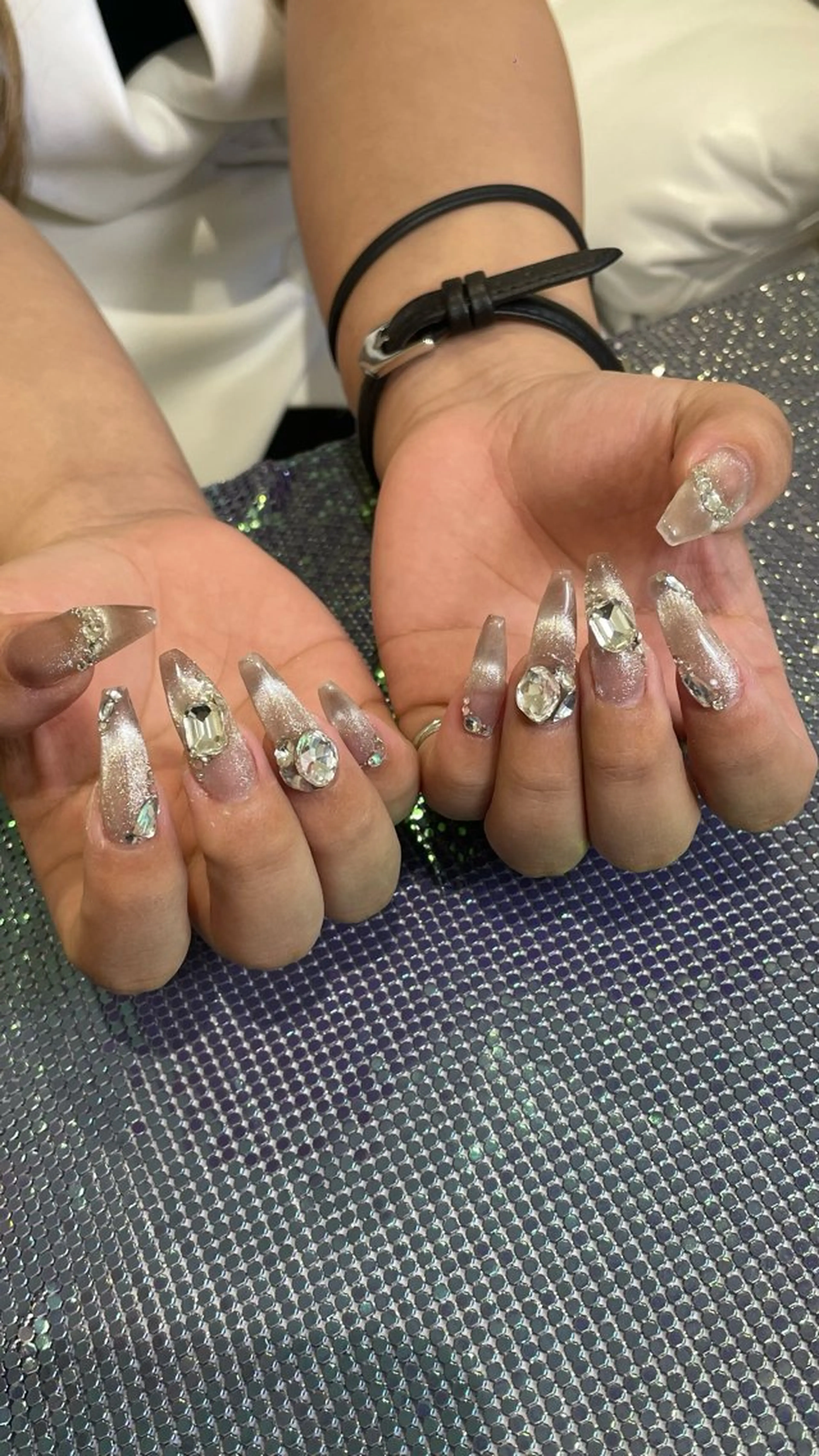 ネイル ラメ(グリッター) RICO Nail パーツつけ放題🌈のネイルデザイン