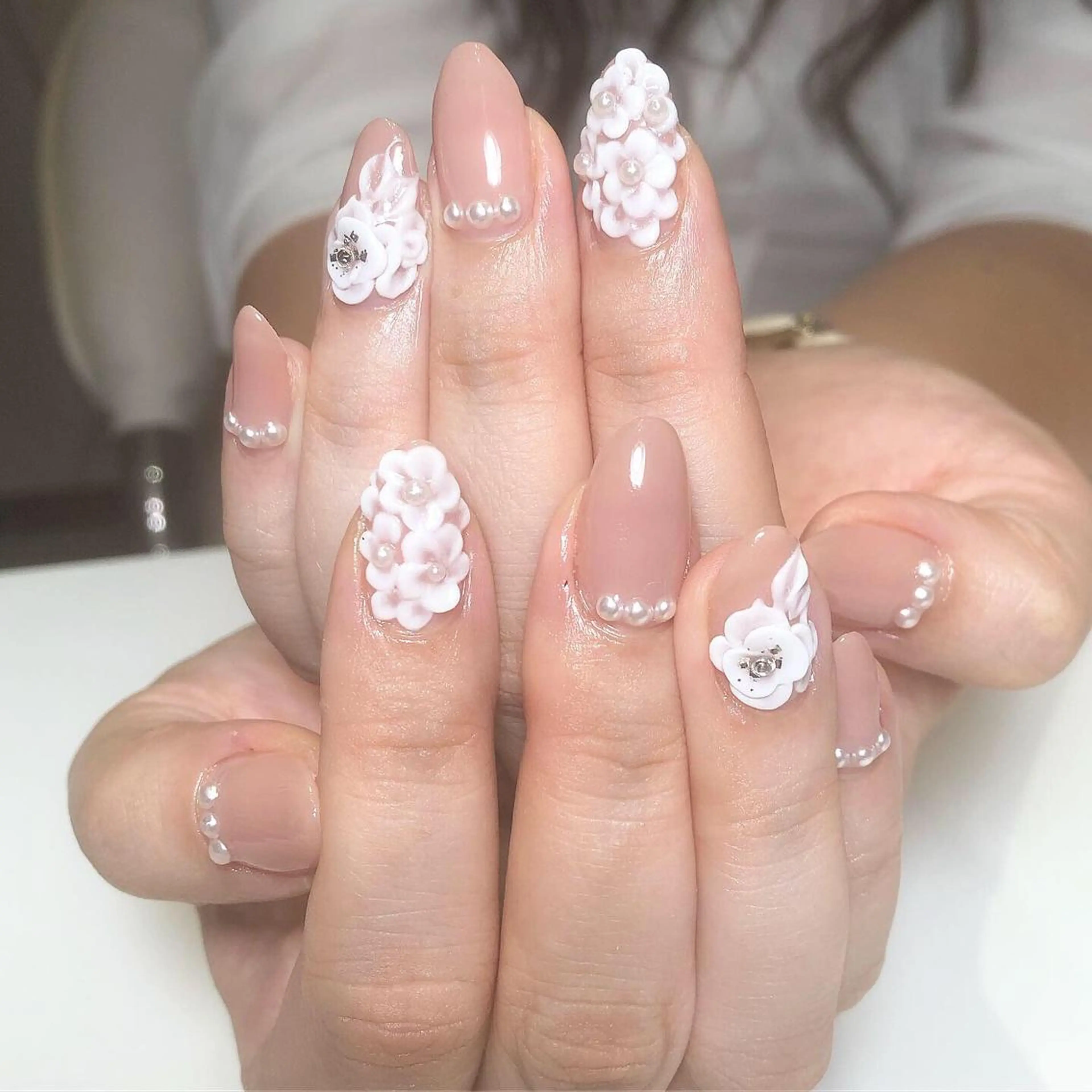 ネイル フラワーネイル ブライダルネイル ネイルサロン Sweetのネイルデザイン