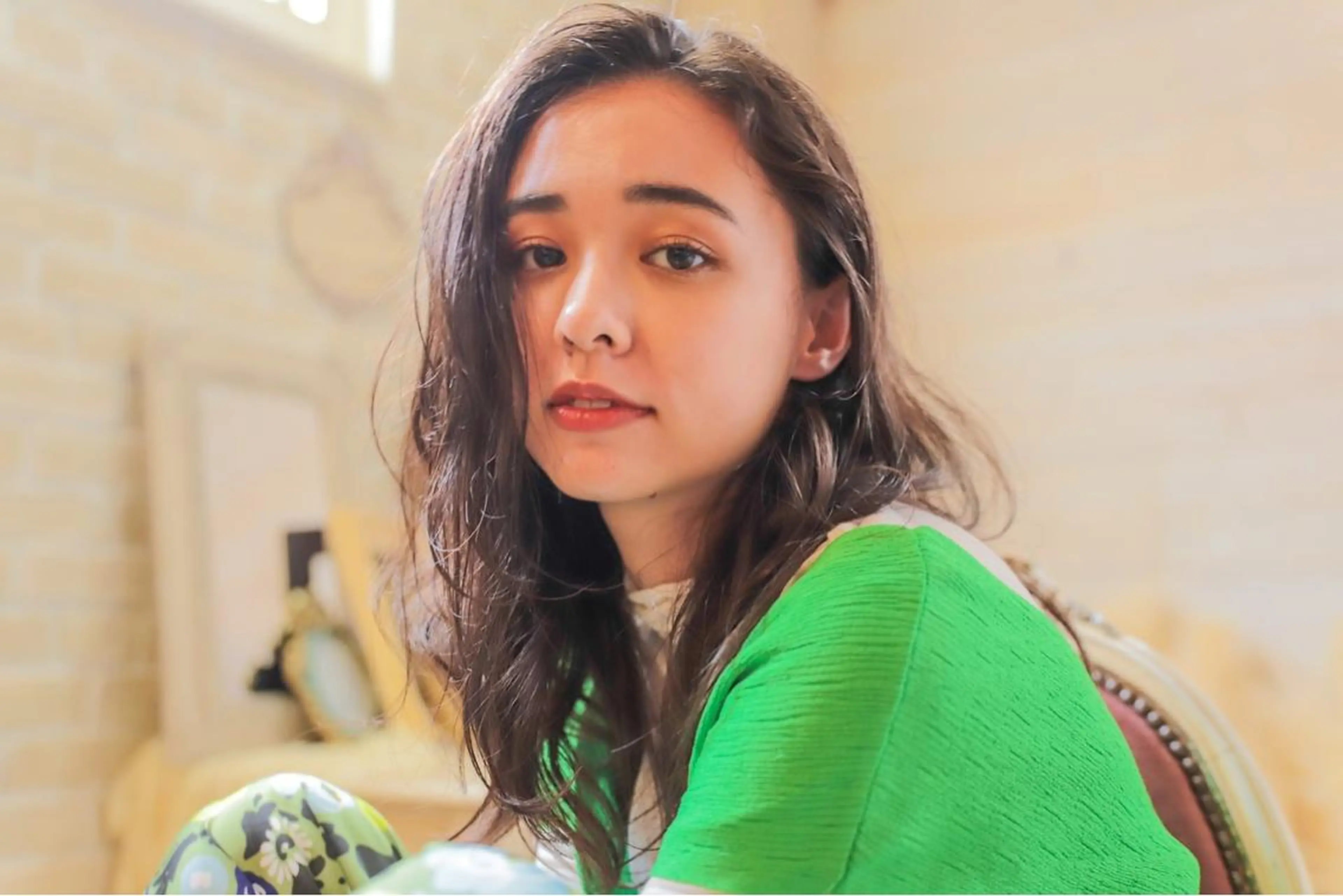 ロング カラー パーマ ベージュ/透明感/ 桃子🎀のヘアスタイル