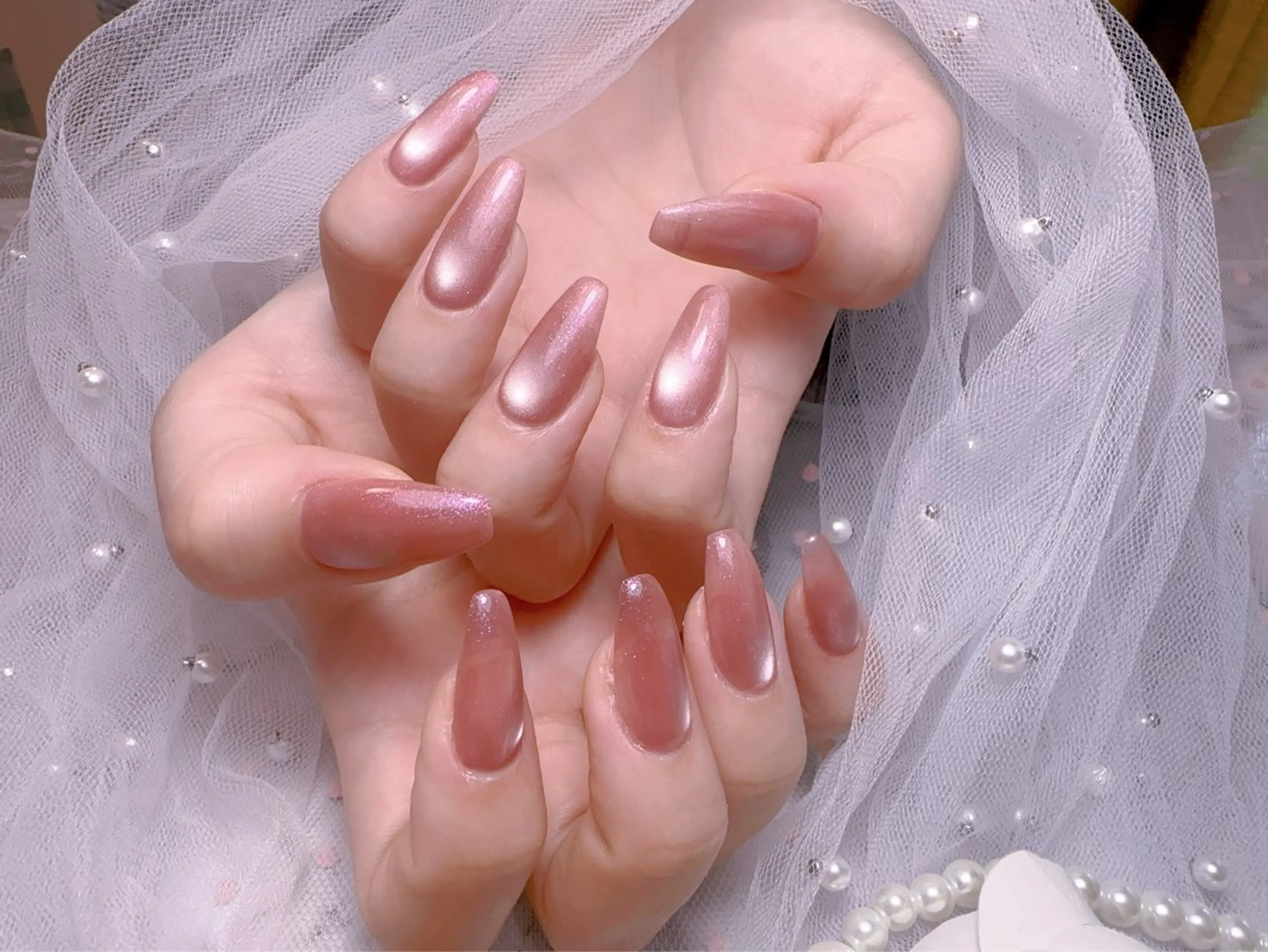 ネイル オーロラネイル フットネイル 韓国ネイル ラメ(グリッター) ラメグラデーション ハンドネイル Belle nail salon 新小岩のネイルデザイン