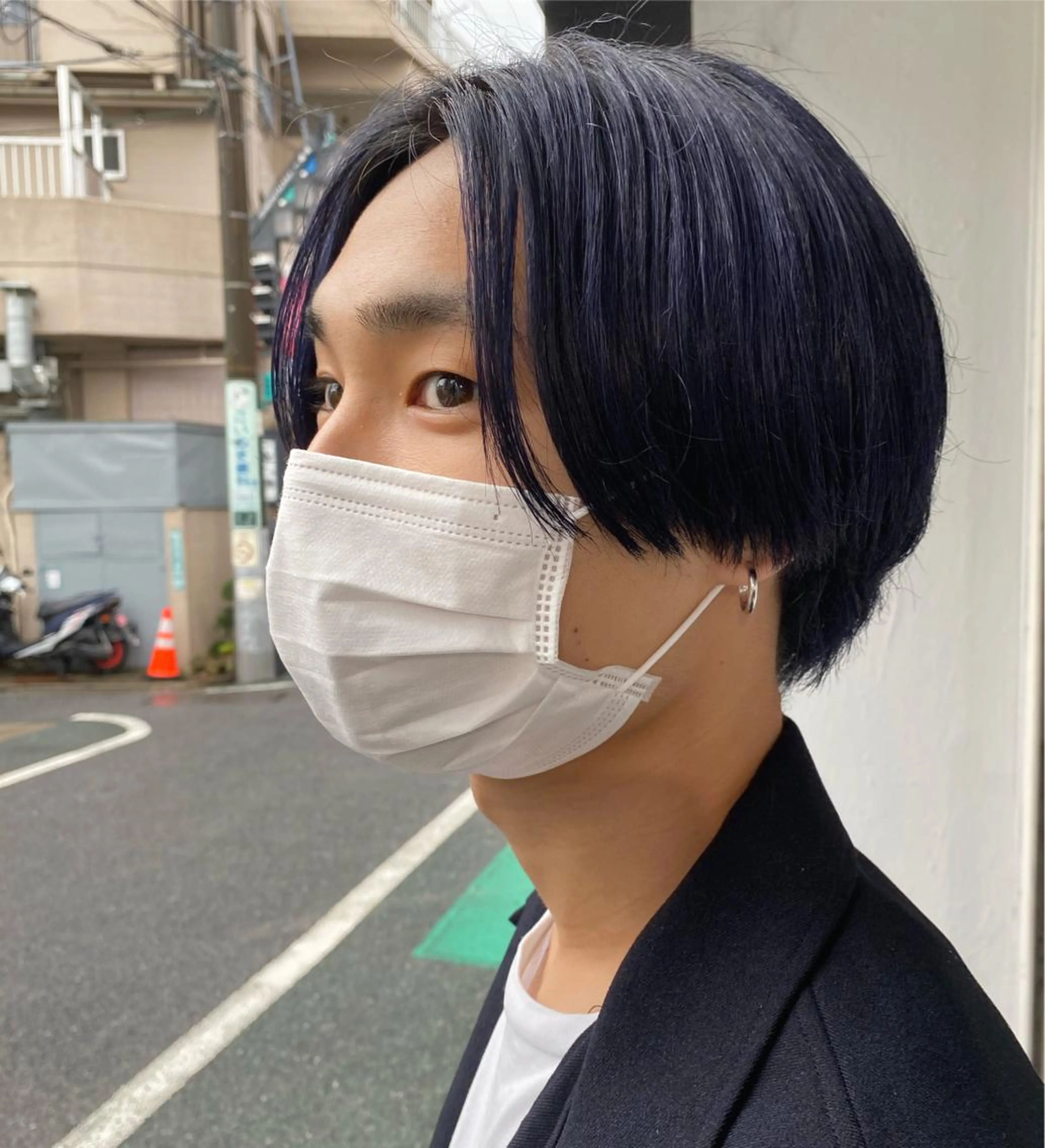 ショート カラー ブルーカラー カット 森貴裕/ベージュ/ パーマ/オリーブのヘアスタイル