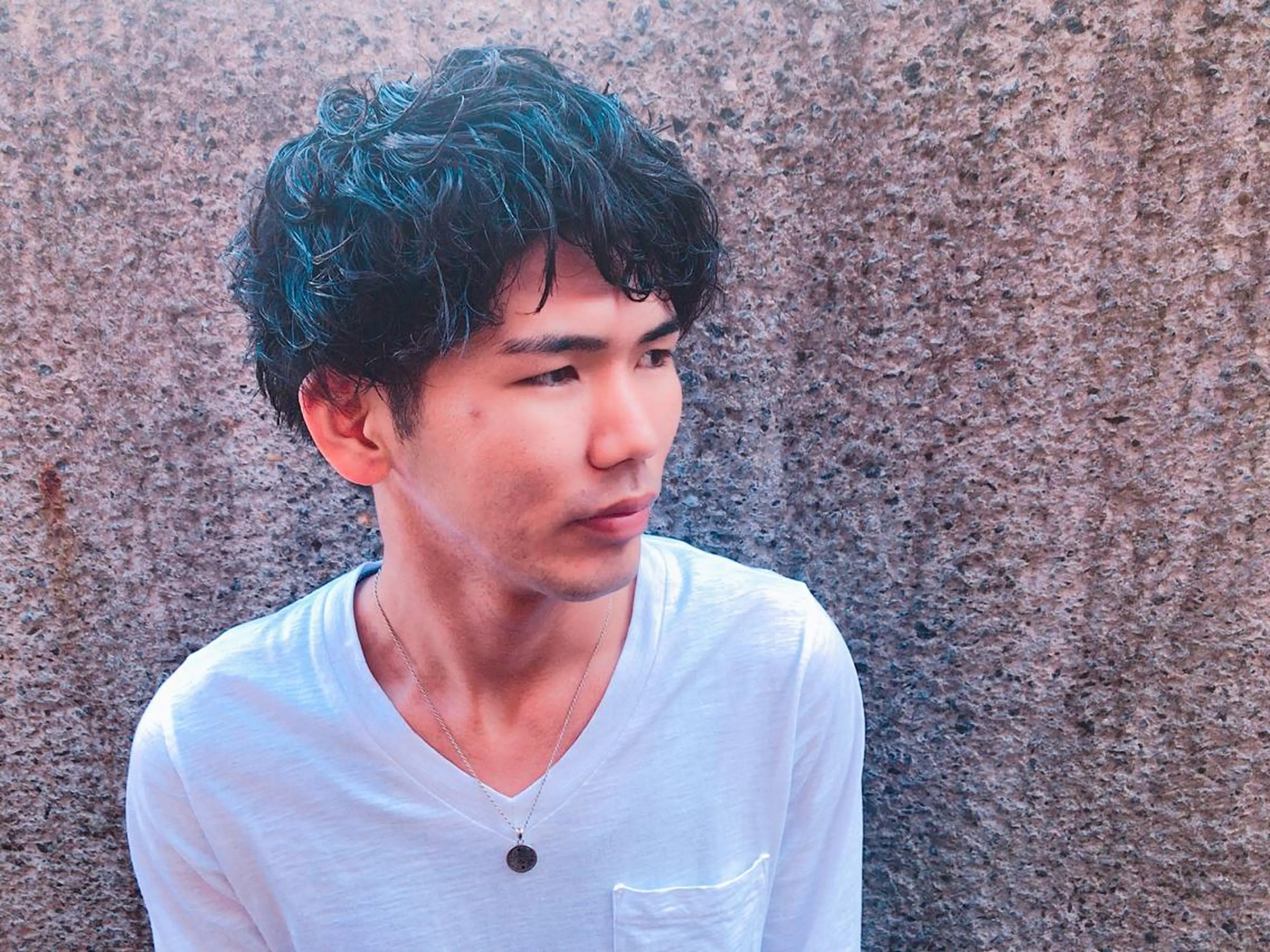 ショート カラー パーマ メンズ カット パーマ ちこ .のヘアスタイル