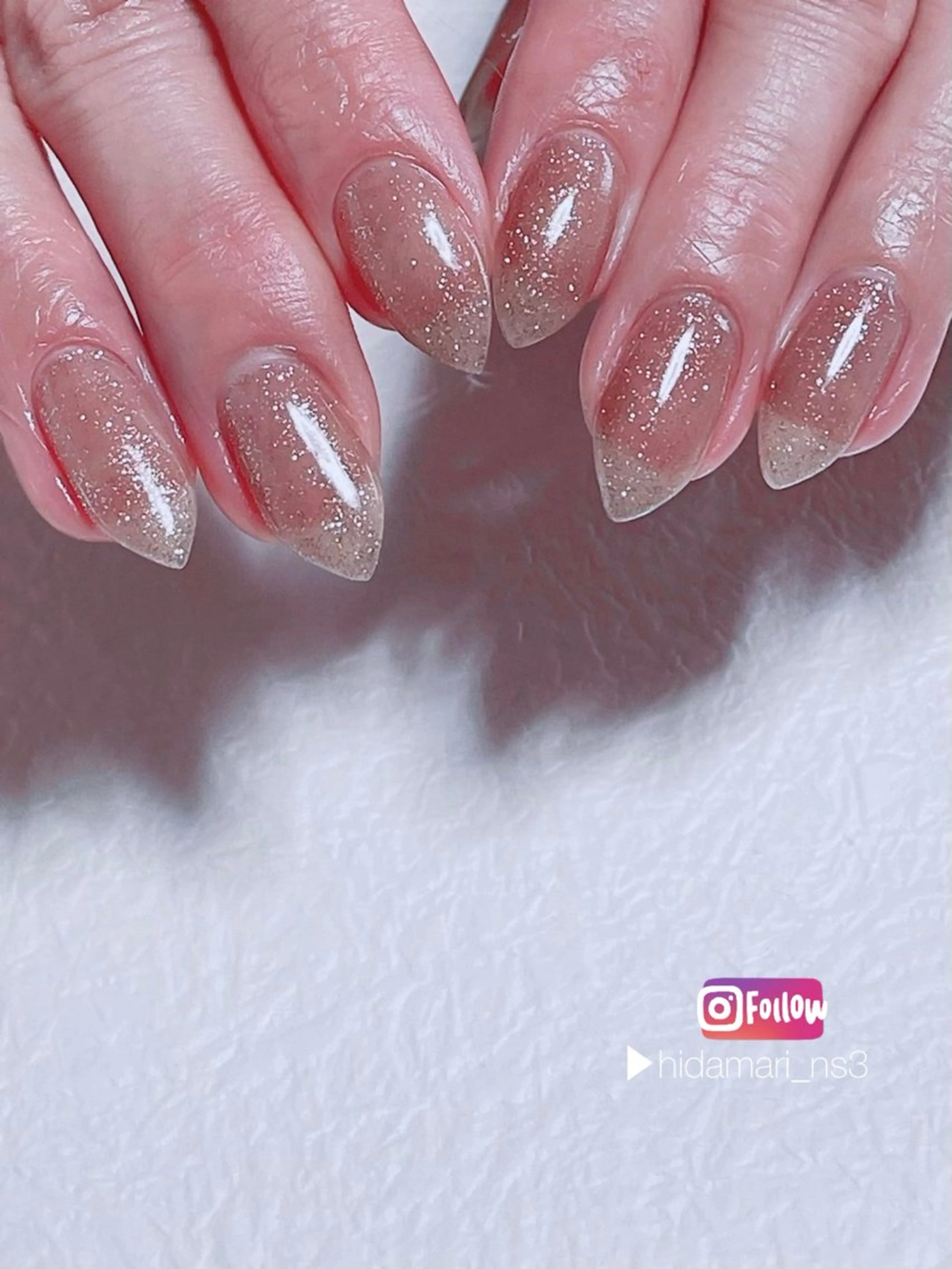 ネイル ジェルネイル ラメ(グリッター) ワンカラーネイル パラジェル ハンドネイル NailSalon ひだまりのネイルデザイン