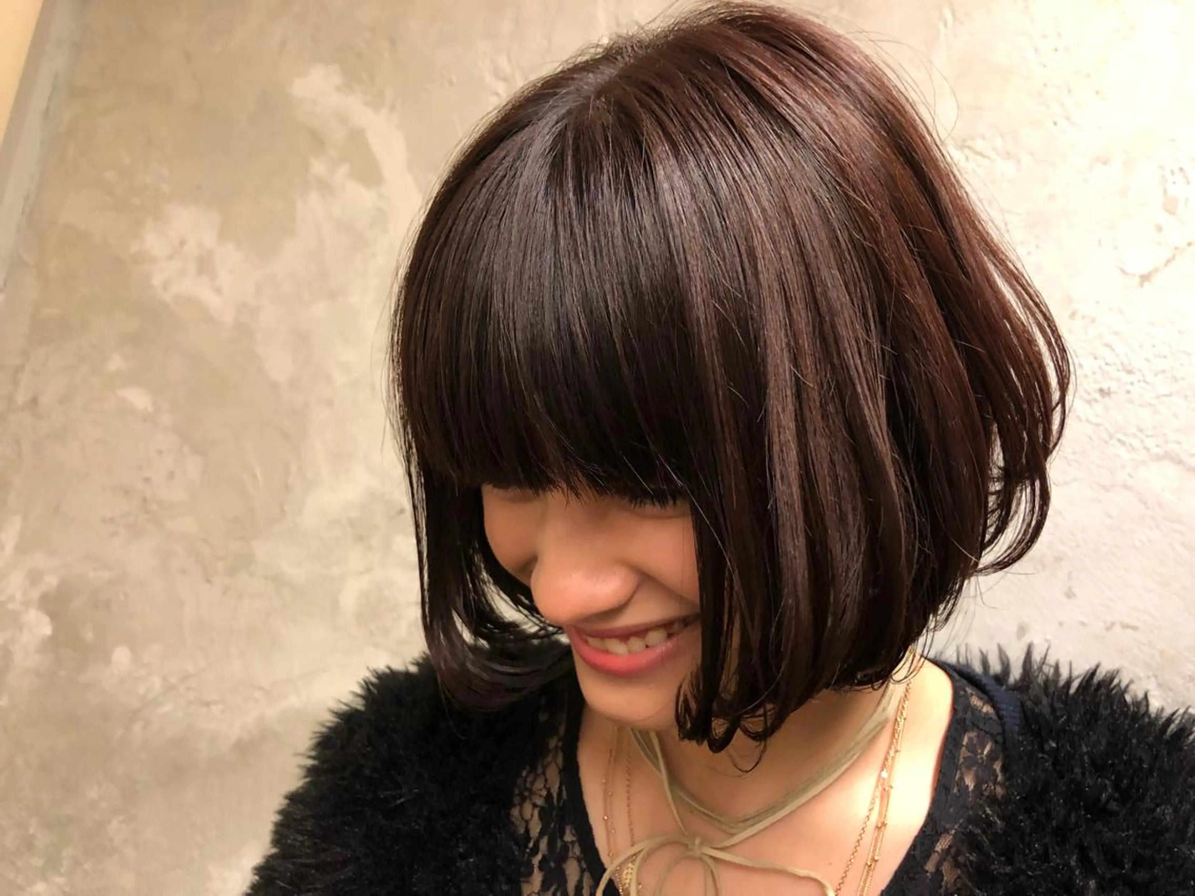 カラー パーマ/透明感カラー /ボブ/吉田一生のヘアスタイル