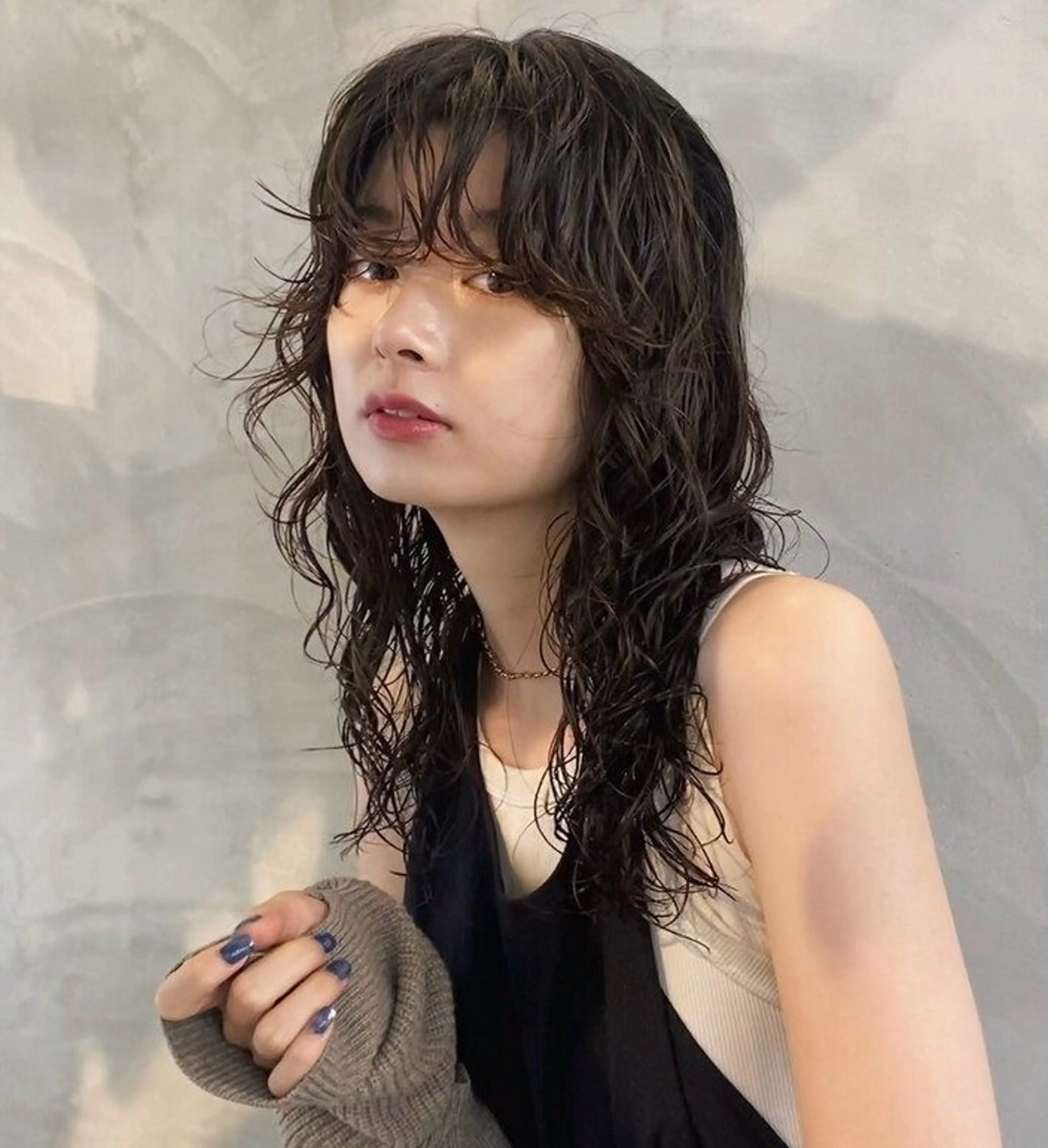 セミロング パーマ ヘアメイク金坂 /カットカラー/のヘアスタイル