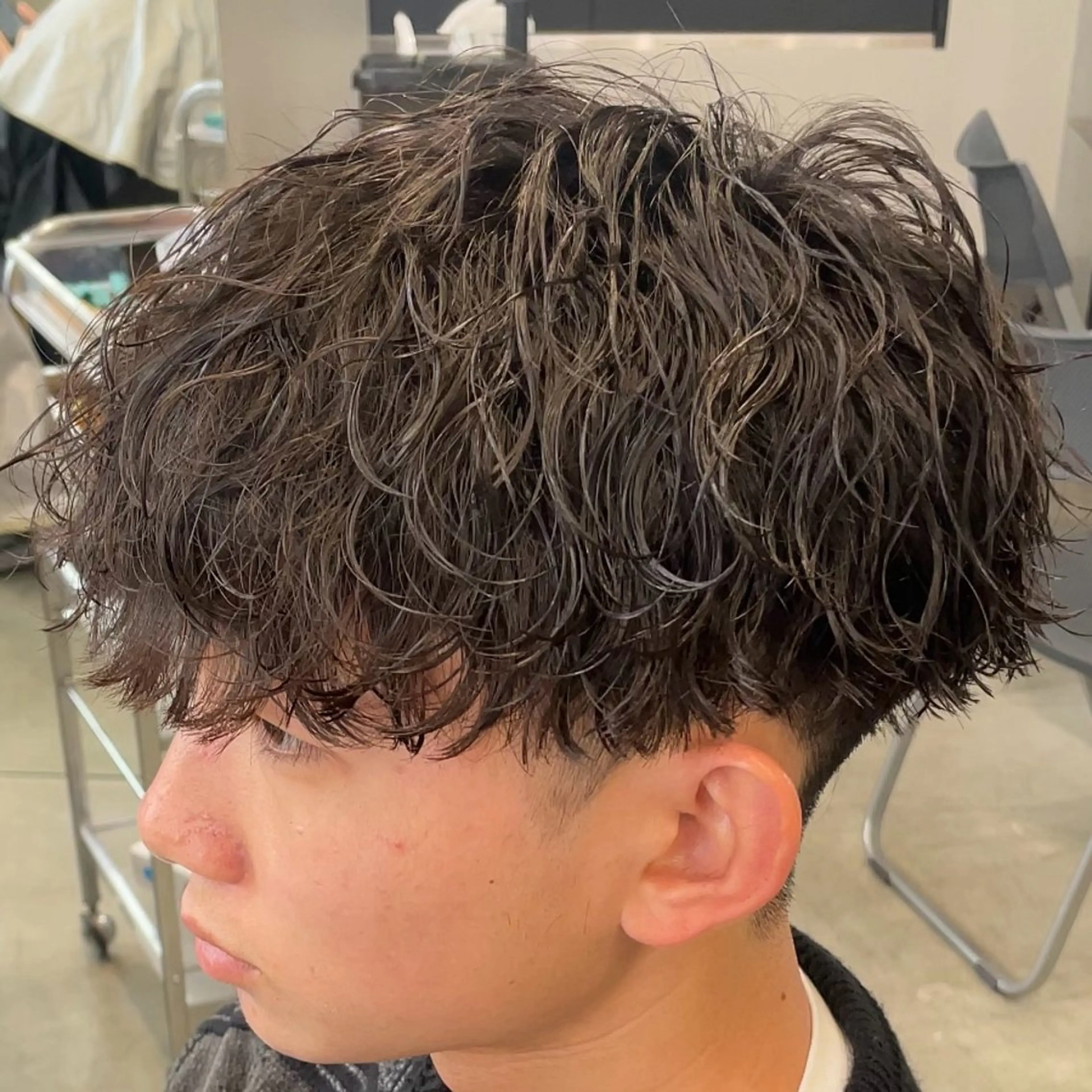 ミディアム パーマ ヘアアレンジ メンズ fifth 石川 凪のヘアスタイル