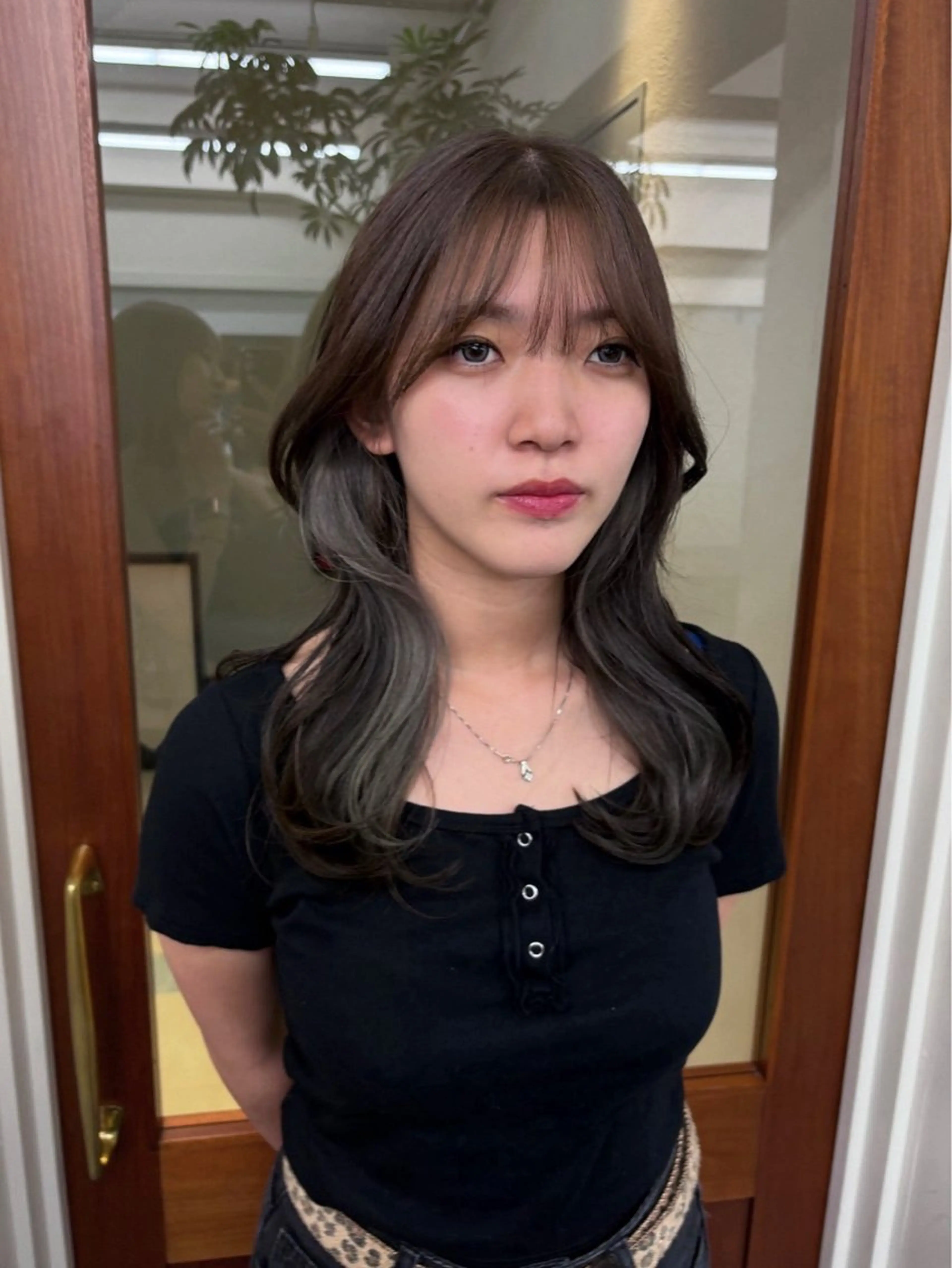 セミロング レイヤー/顔周り/ 透明感/ののか💞のヘアスタイル