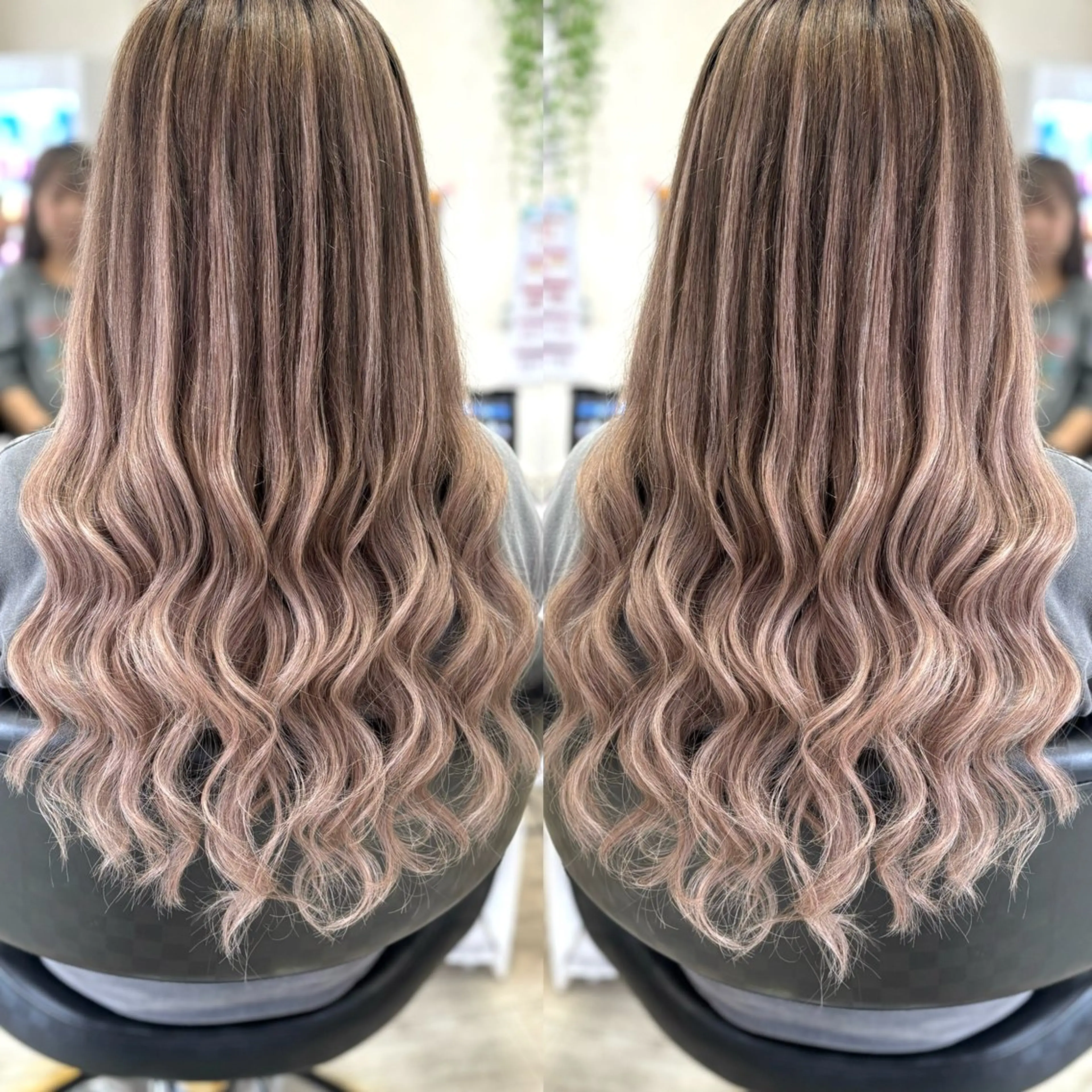 セミロング カラー ヘアカラー エクステ KR2S  古市店所属・KR2S× 亜以加のヘアスタイル