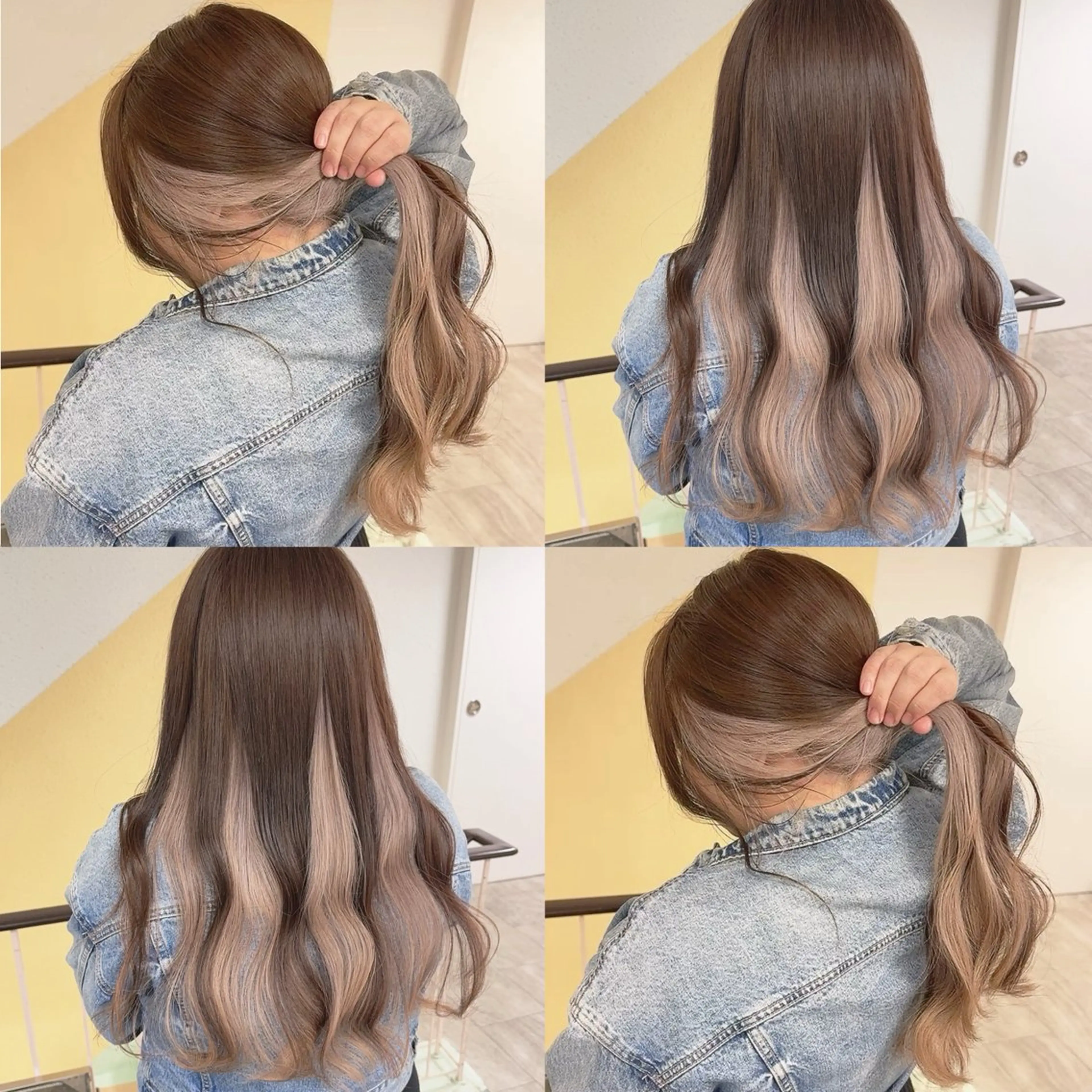 カラー ベージュカラー インナーカラー ヘアカラー トリートメント 渋谷:インナーカラー ／🍒エリカ🍒のヘアスタイル