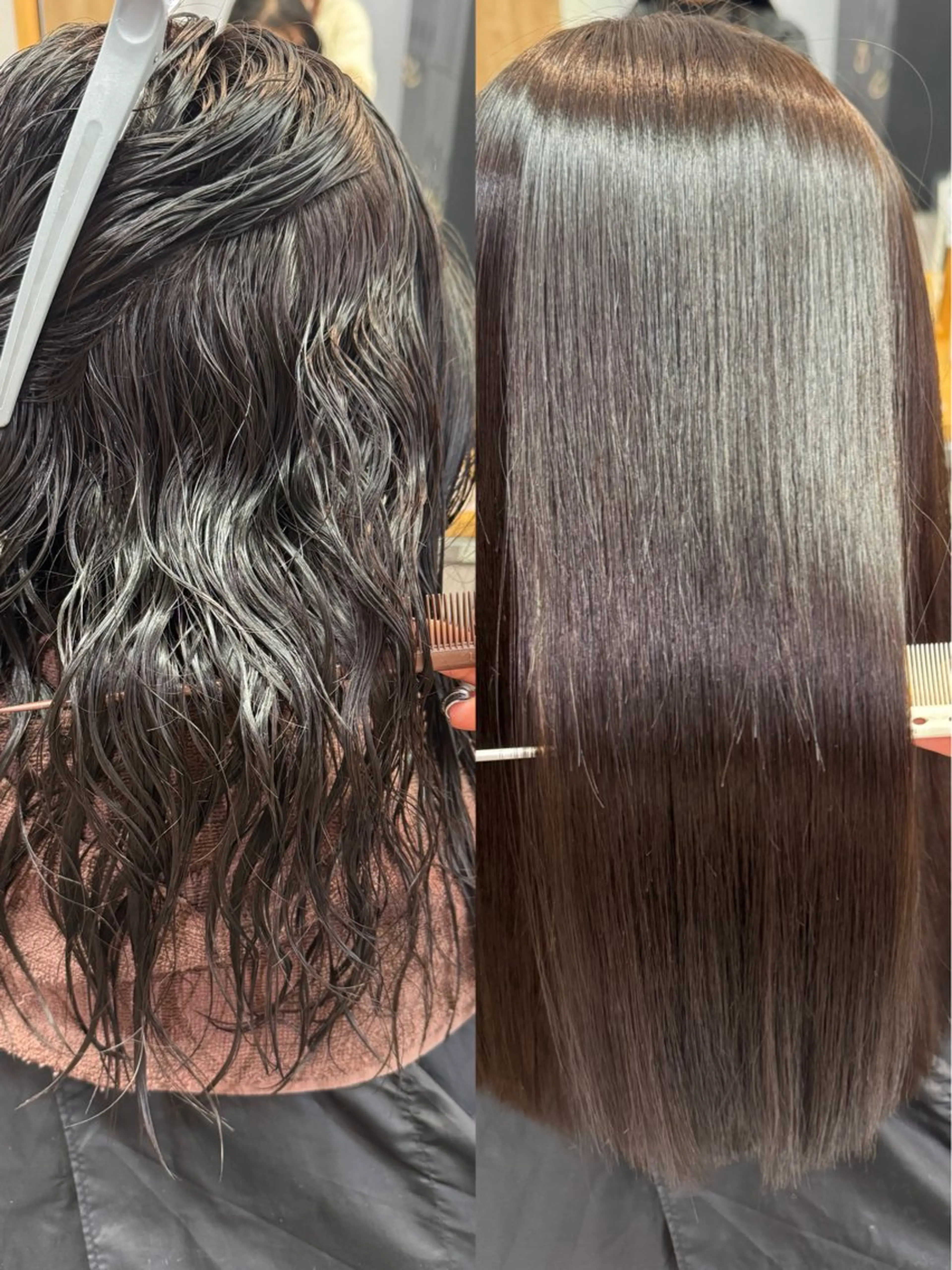 ミディアム パーマ 髪質改善 縮毛矯正 トリートメント ストレートパーマ カット 縮毛矯正 縮毛矯正/エクステ ヘアアレンジ/ひふみのヘアスタイル