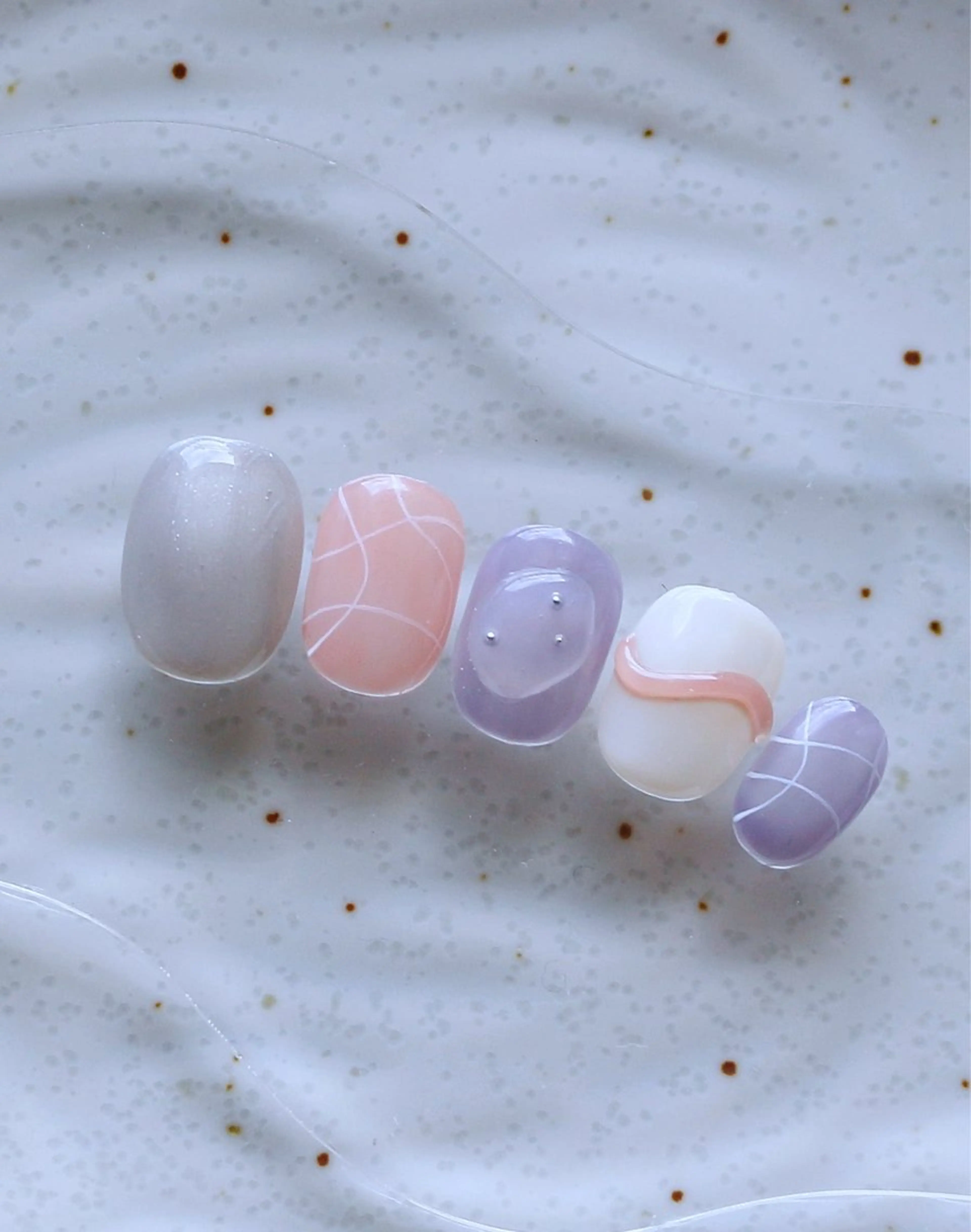 ネイル ニュアンスネイル ピンク パープル シンプルネイル Baku Nailsのネイルデザイン