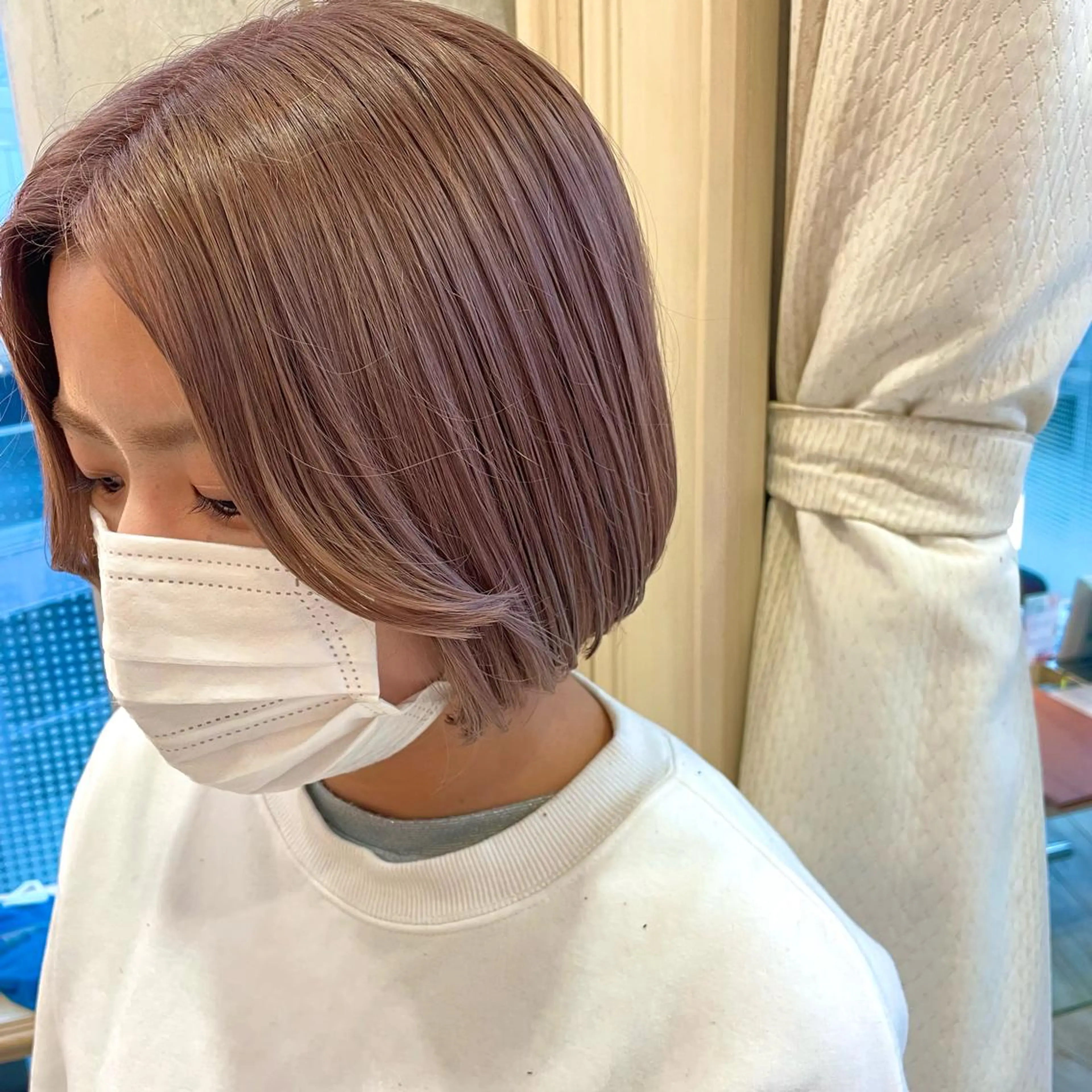 カラー ベージュカラー ピンクカラー ヘアカラー 🍪ﾖｼｲﾊﾙﾈ🍪 ﾗﾍﾞﾝﾀﾞｰｶﾗｰのヘアスタイル