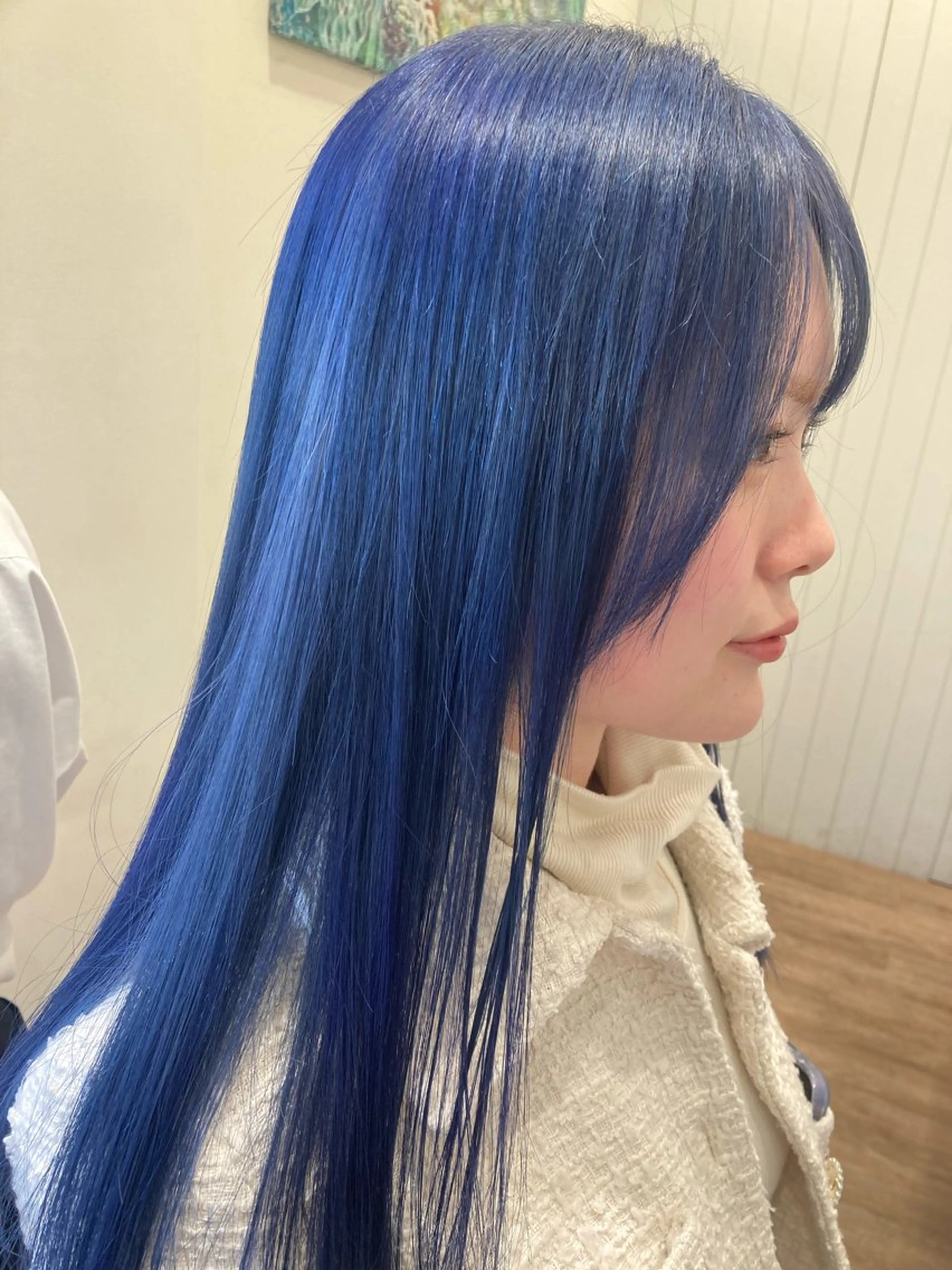 カラー ブリーチ ブルーカラー ケアブリーチ ハイトーンカラー 学生 ヘアカラー むらたみずき /大宮ボブ、ショートのヘアスタイル
