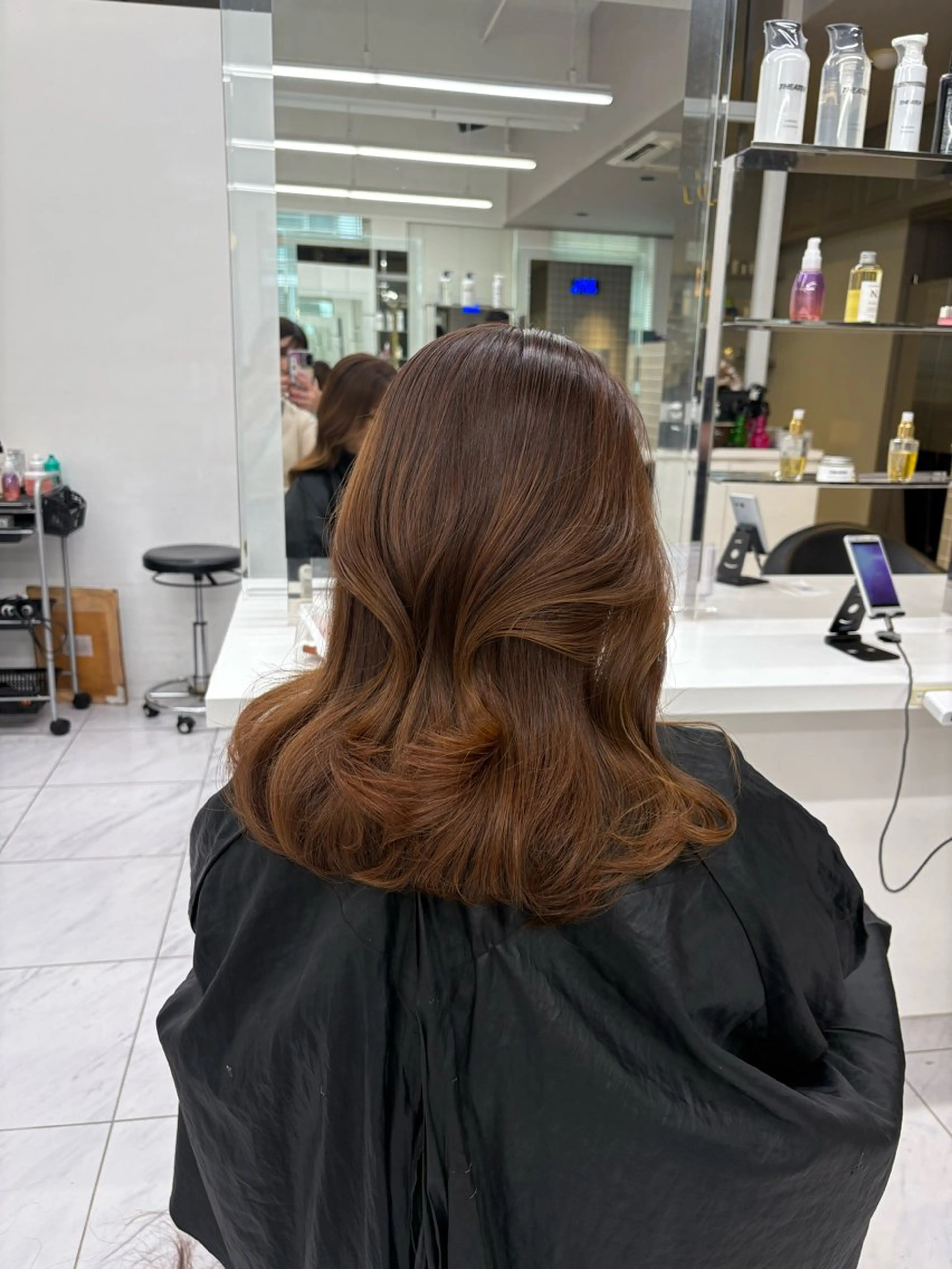 カラー ヘアカラー トリートメント 透明感ベージュ🤎 ナチュラルレイヤーのヘアスタイル