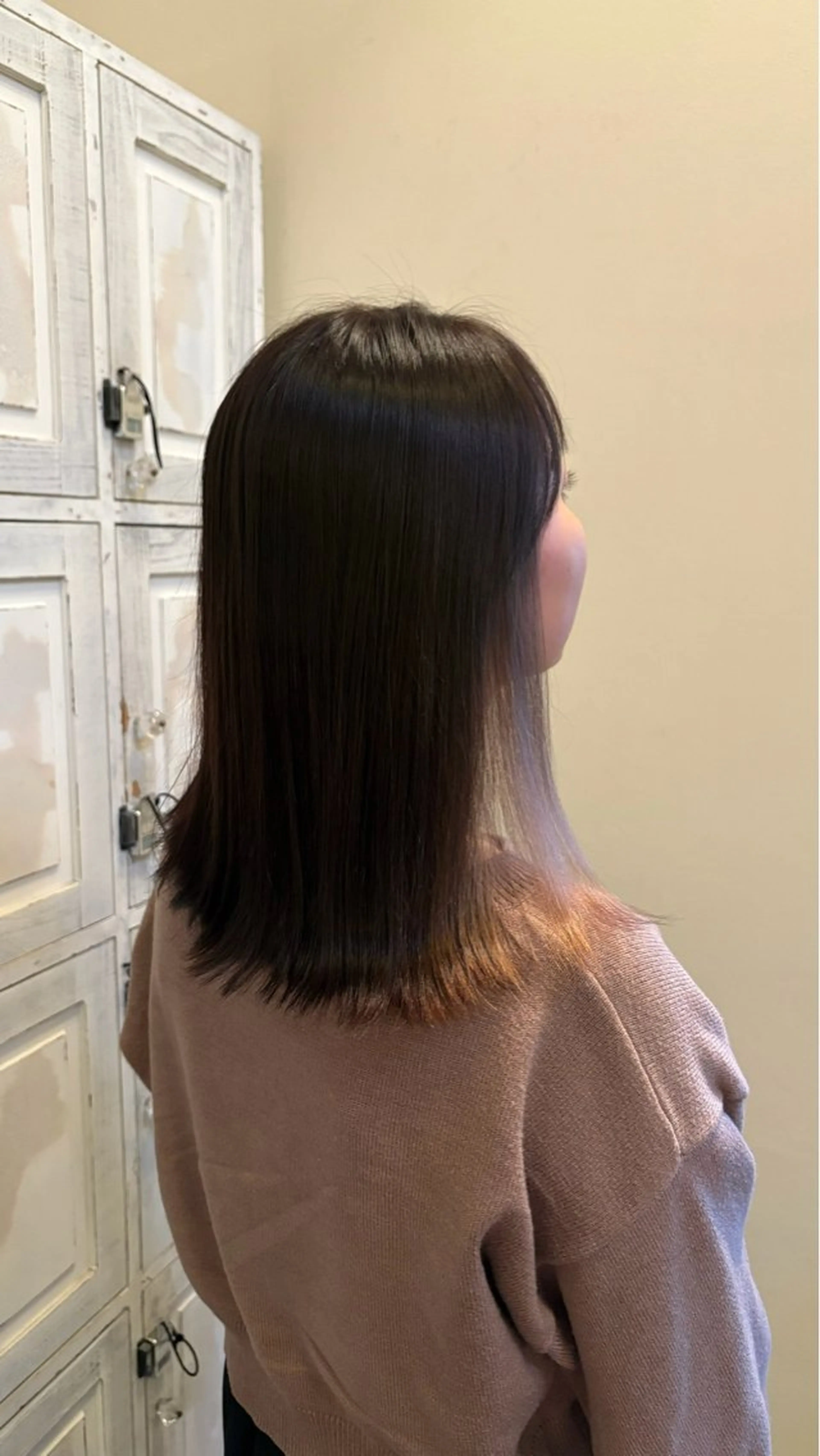 ミディアム カラー ヘアカラー ルプラボウ/ 内藤ほのか/艶カラーのヘアスタイル