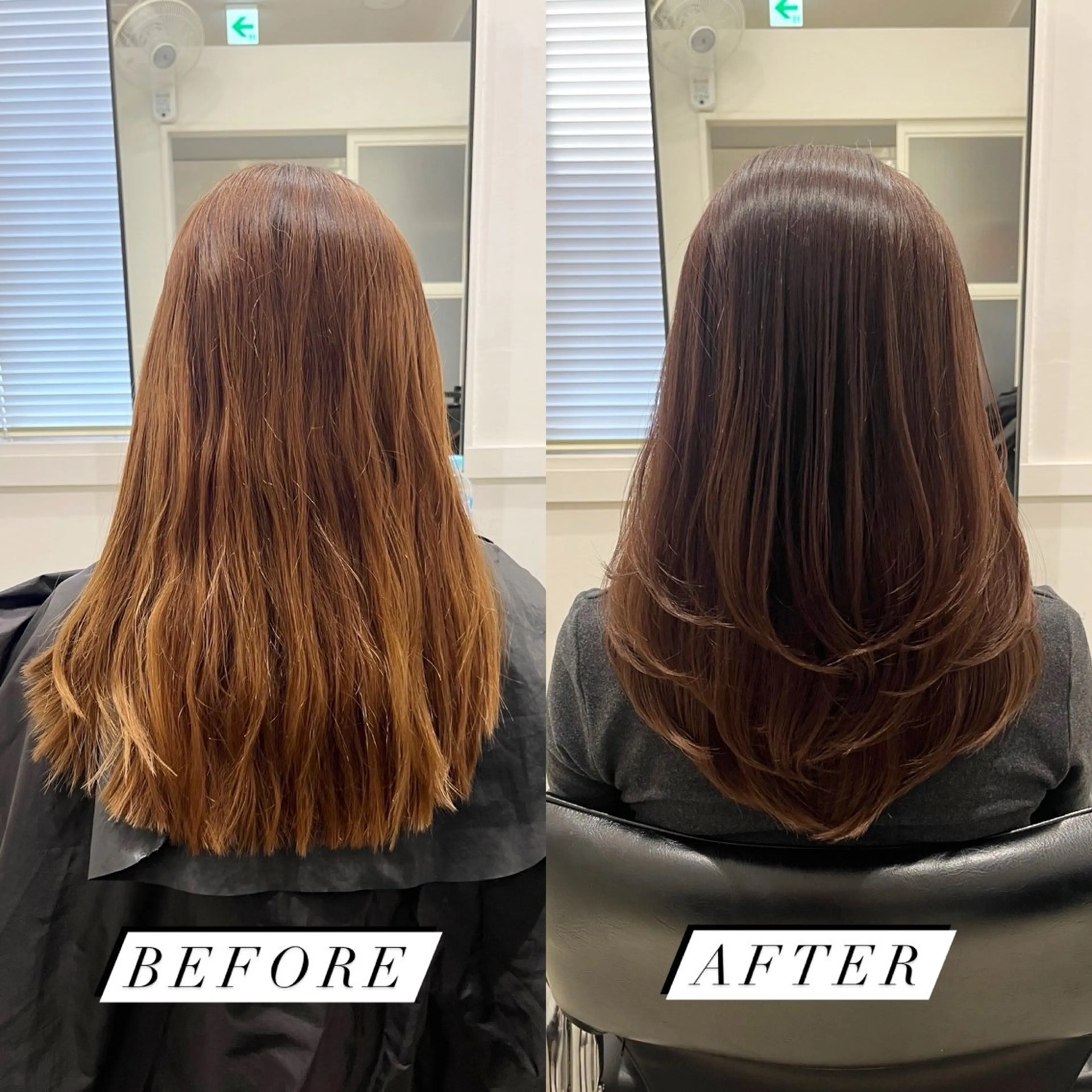 ロング カット 縮毛矯正 トリートメント 全席個室美容室 縮毛矯正/レイヤーのヘアスタイル