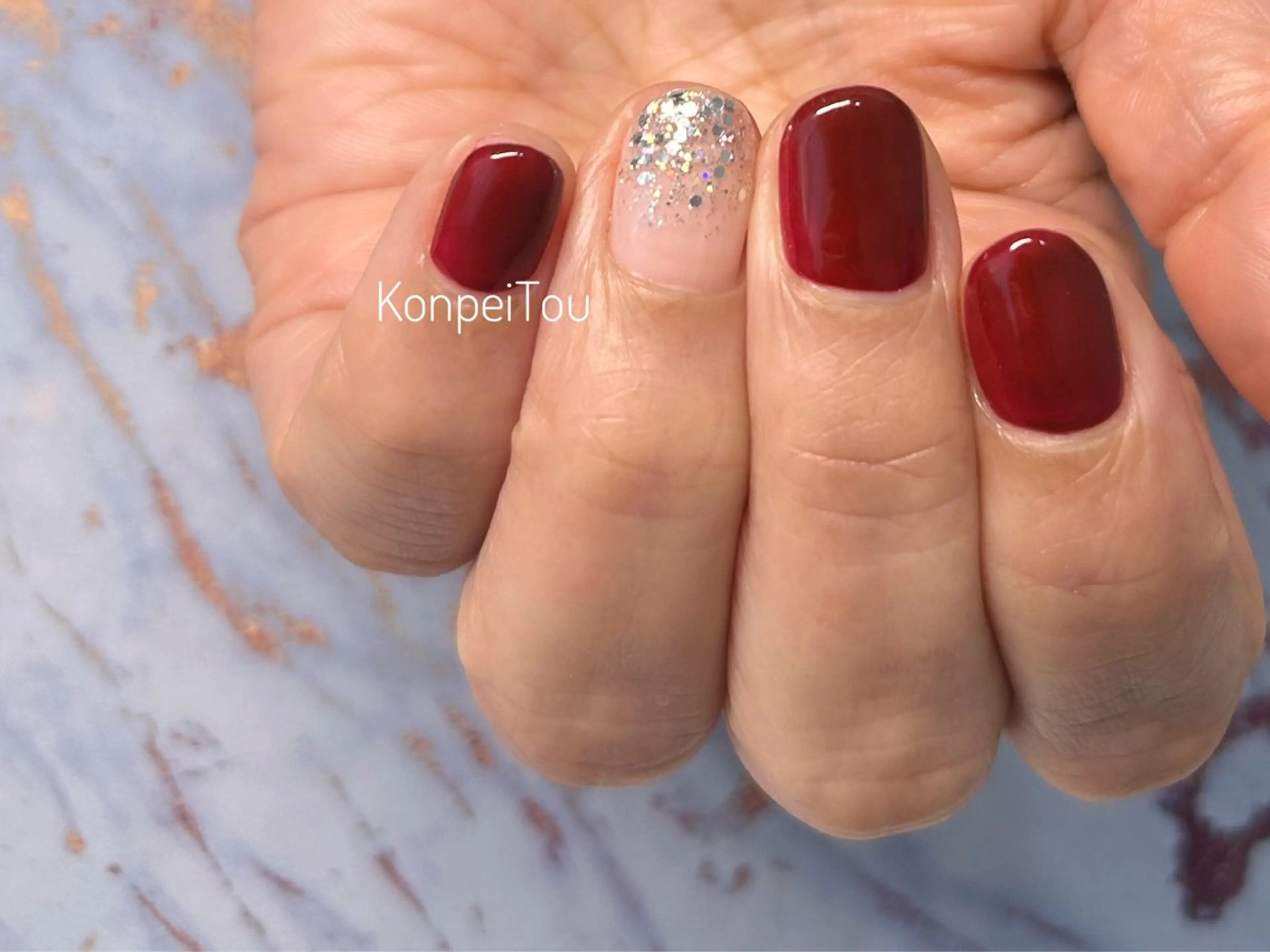 ネイル ワンカラーネイル ハンドネイル おうちのネイルサロン　konpeiTou〜こんぺいとう〜所属・おうちのネイルサロン KonpeiTouのネイルデザイン