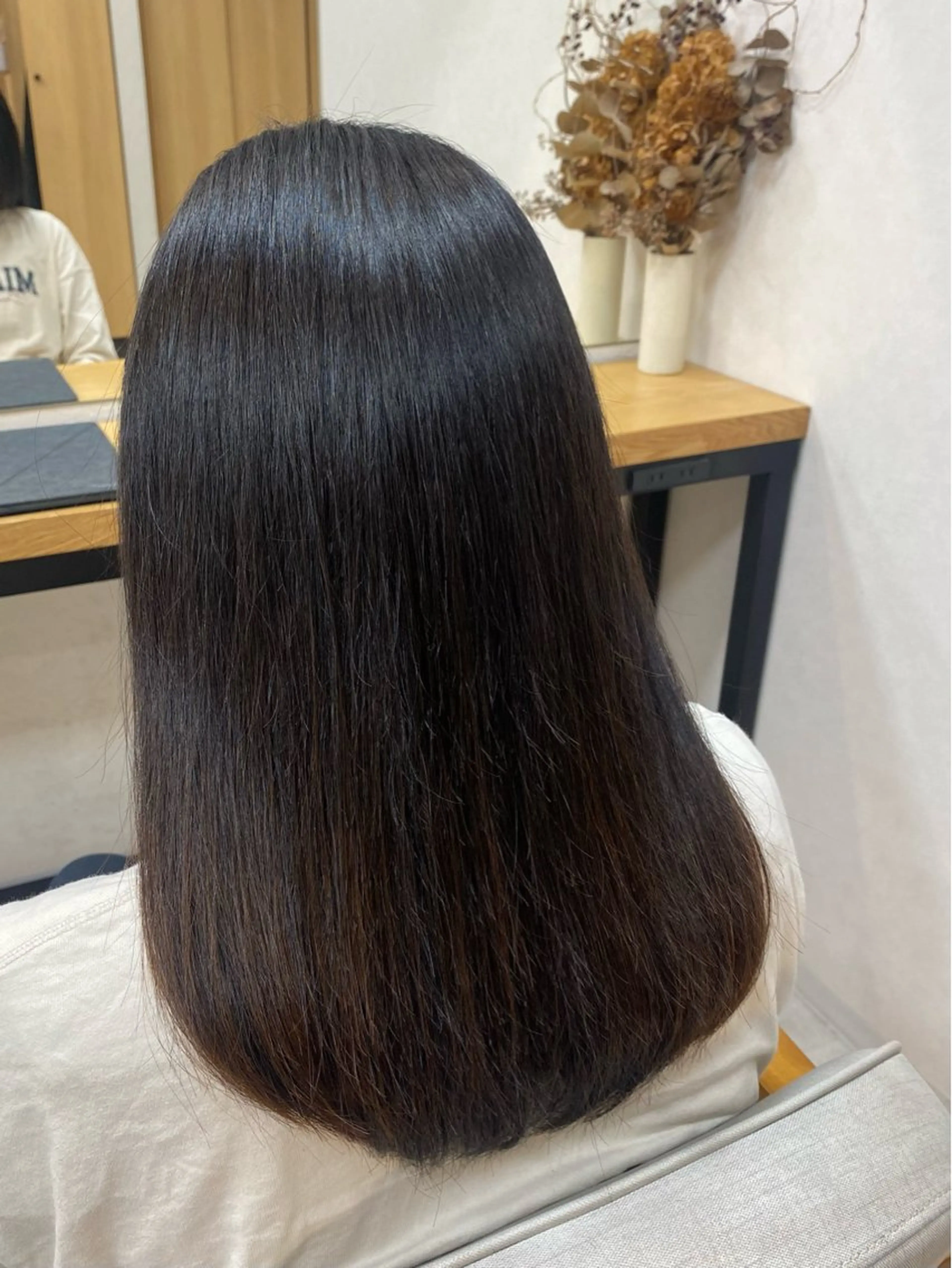 セミロング カット 縮毛矯正 HIYORI🧁 登戸のヘアスタイル