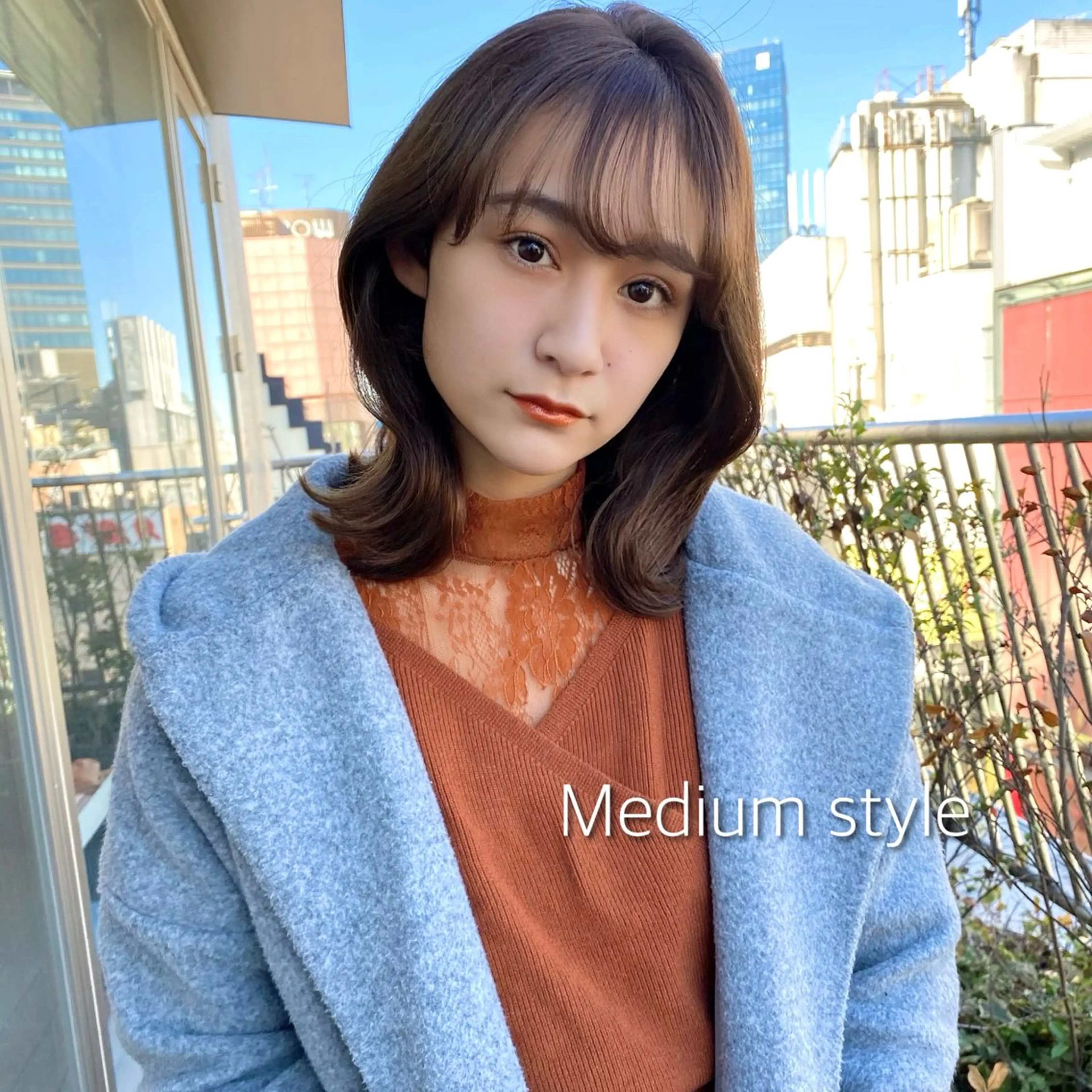 ミディアム 似合わせレイヤー モテカラー🤍三科のヘアスタイル