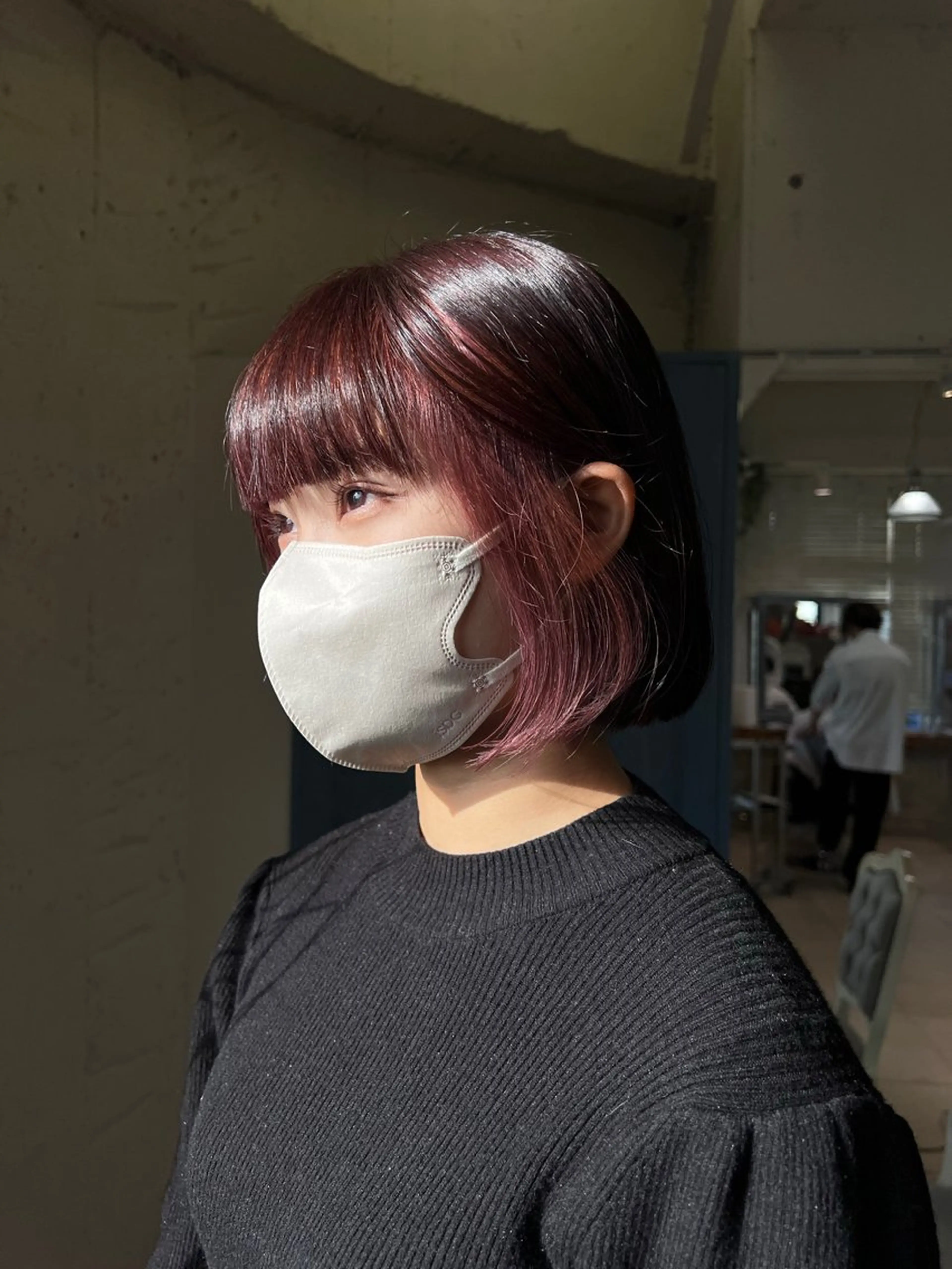 ショート カラー パーマ ヘアアレンジ ブリーチ ボルドーカラー ラベンダーカラー ブリーチなしカラー ピンクカラー charme【 シャルム 】所属・ボブ/レイヤー/ nanamiのヘアスタイル