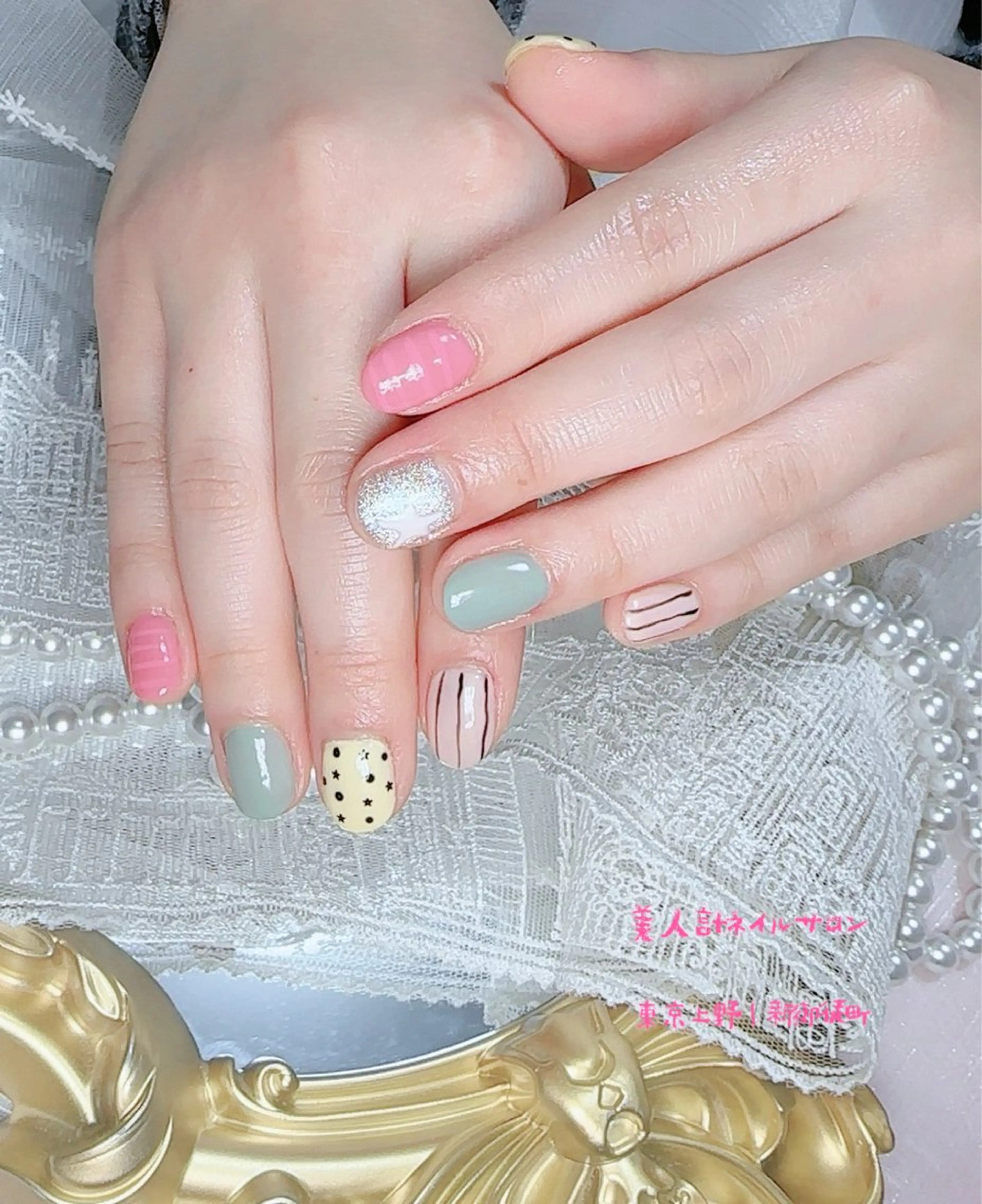 ネイル 持ち込み ハンドネイル 中山 美月のネイルデザイン