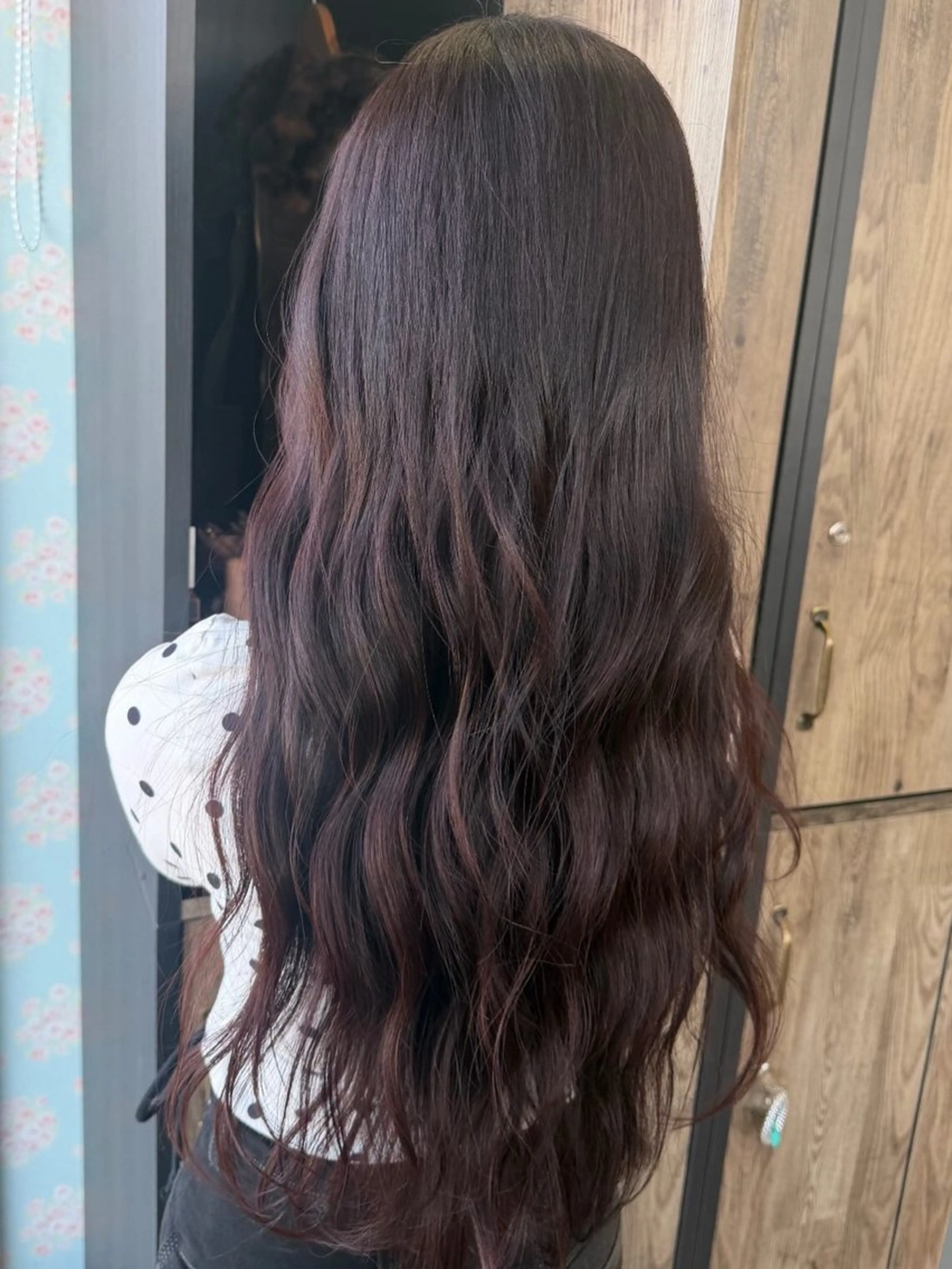 ロング カラー ラベンダーカラー ラベンダーピンク ピンクカラー レッドカラー SUPERBEhorizon所属・一戸 美緒のヘアスタイル