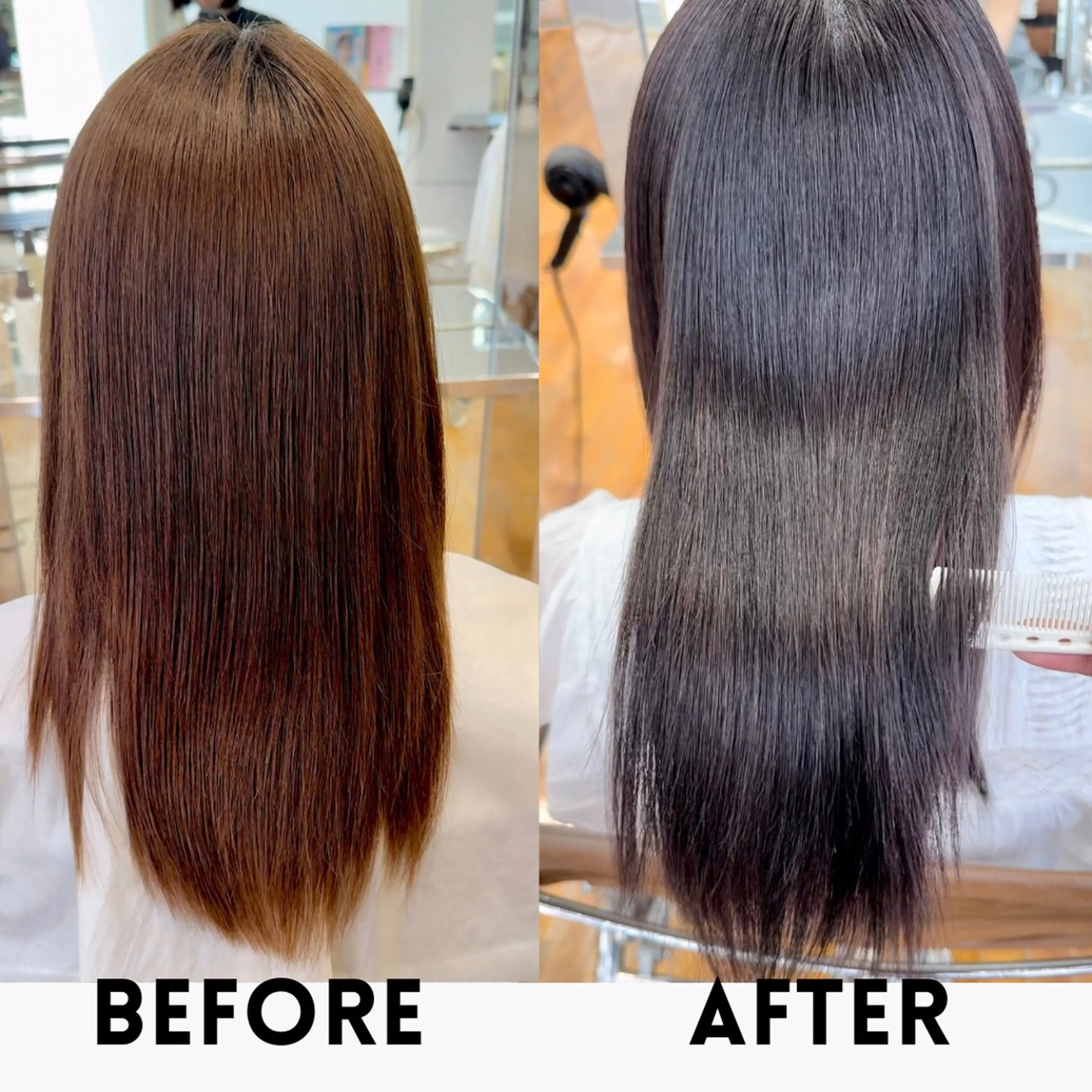 ミディアム カラー ナチュラルに目を惹く デザイン/KOHNOのヘアスタイル