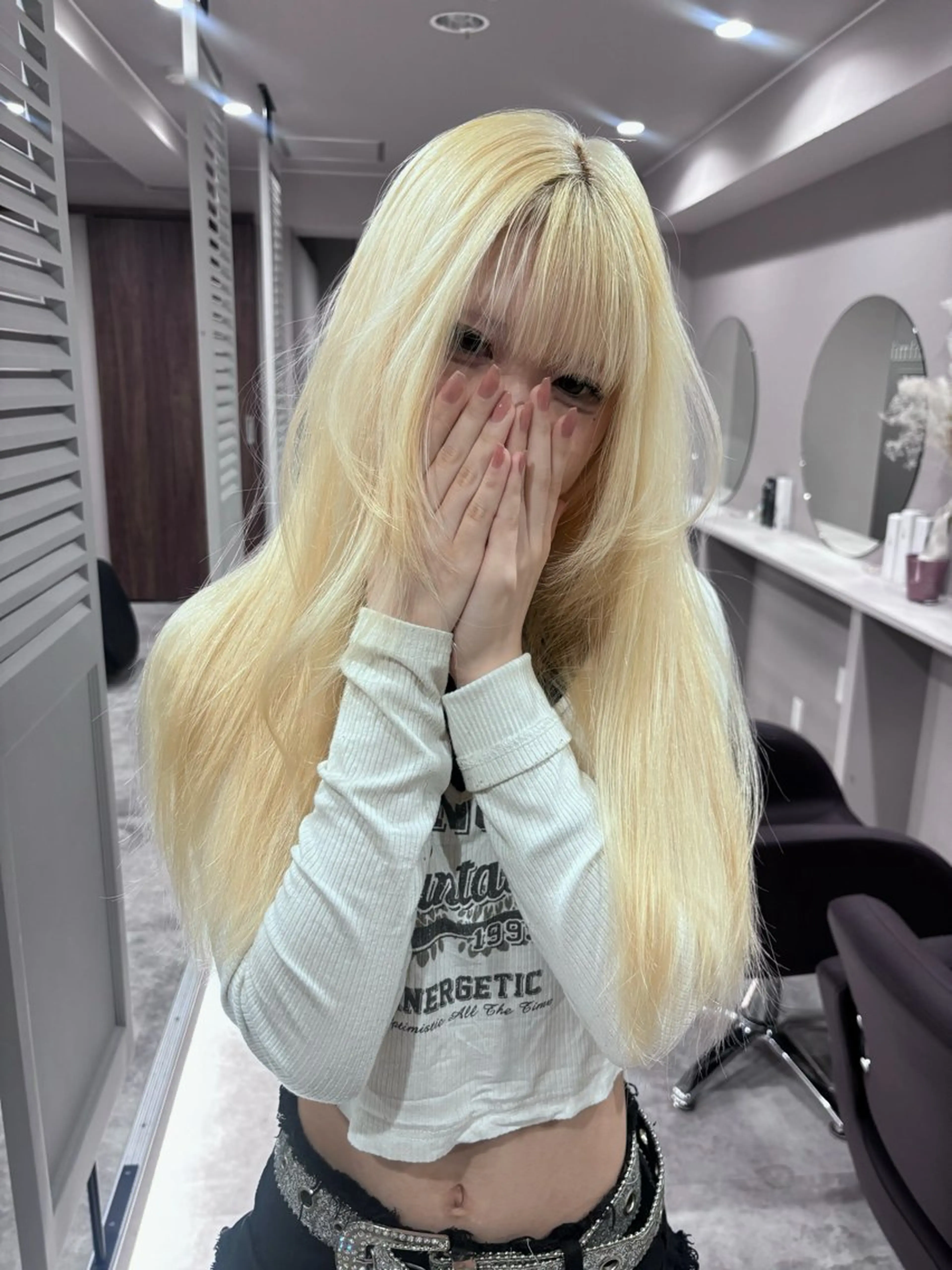 ロング カラー mimiiy ゆうあのヘアスタイル