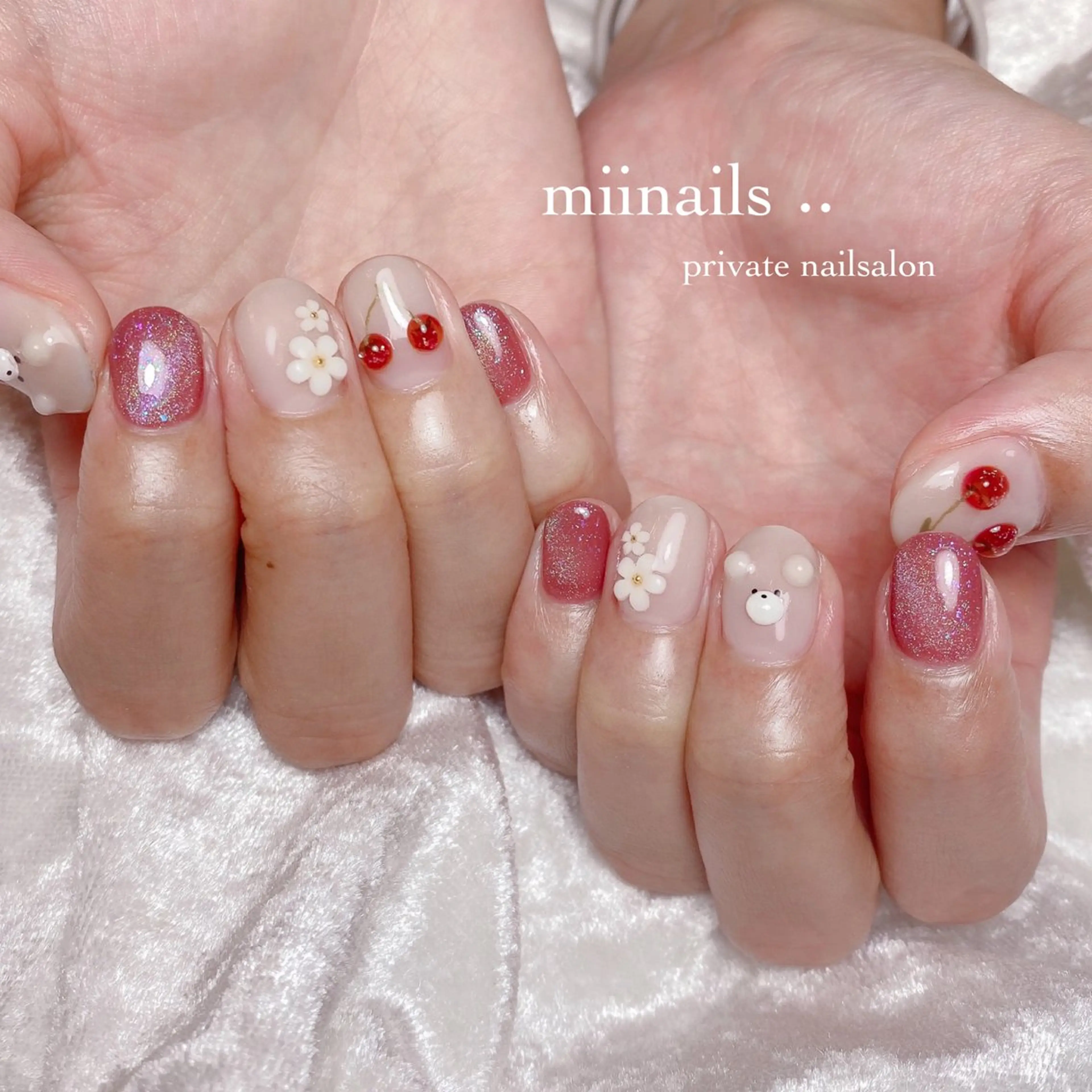 ネイル 韓国ネイル ワンホンネイル ハンドネイル nailsalon miinailsのネイルデザイン