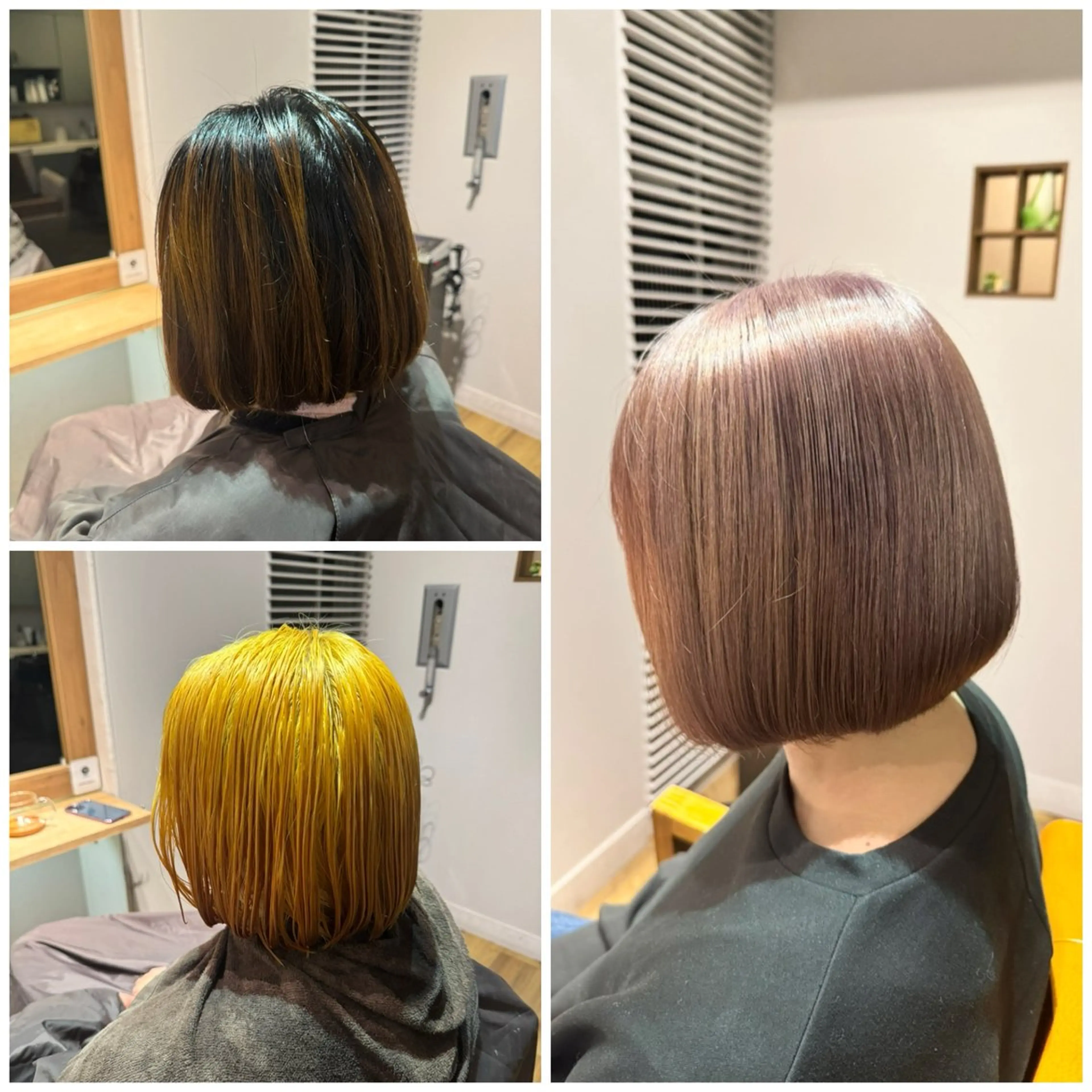 ショート カラー グレージュ ピンクカラー ヘアカラー トリートメント ツキダテ ユイのヘアスタイル