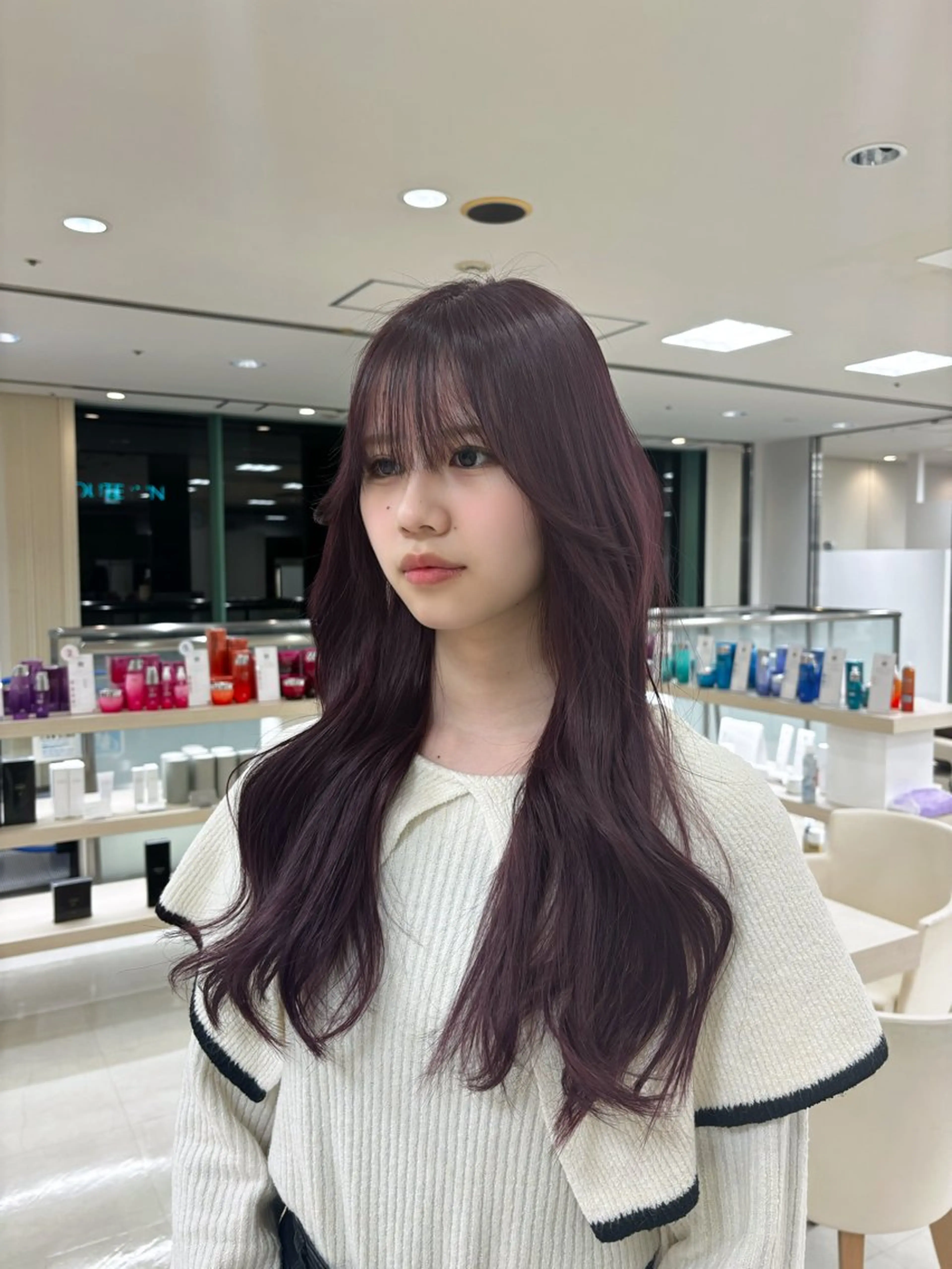 ロング カラー カット ヘアカラー 推し活/韓国/ブリー チカラーminamiのヘアスタイル