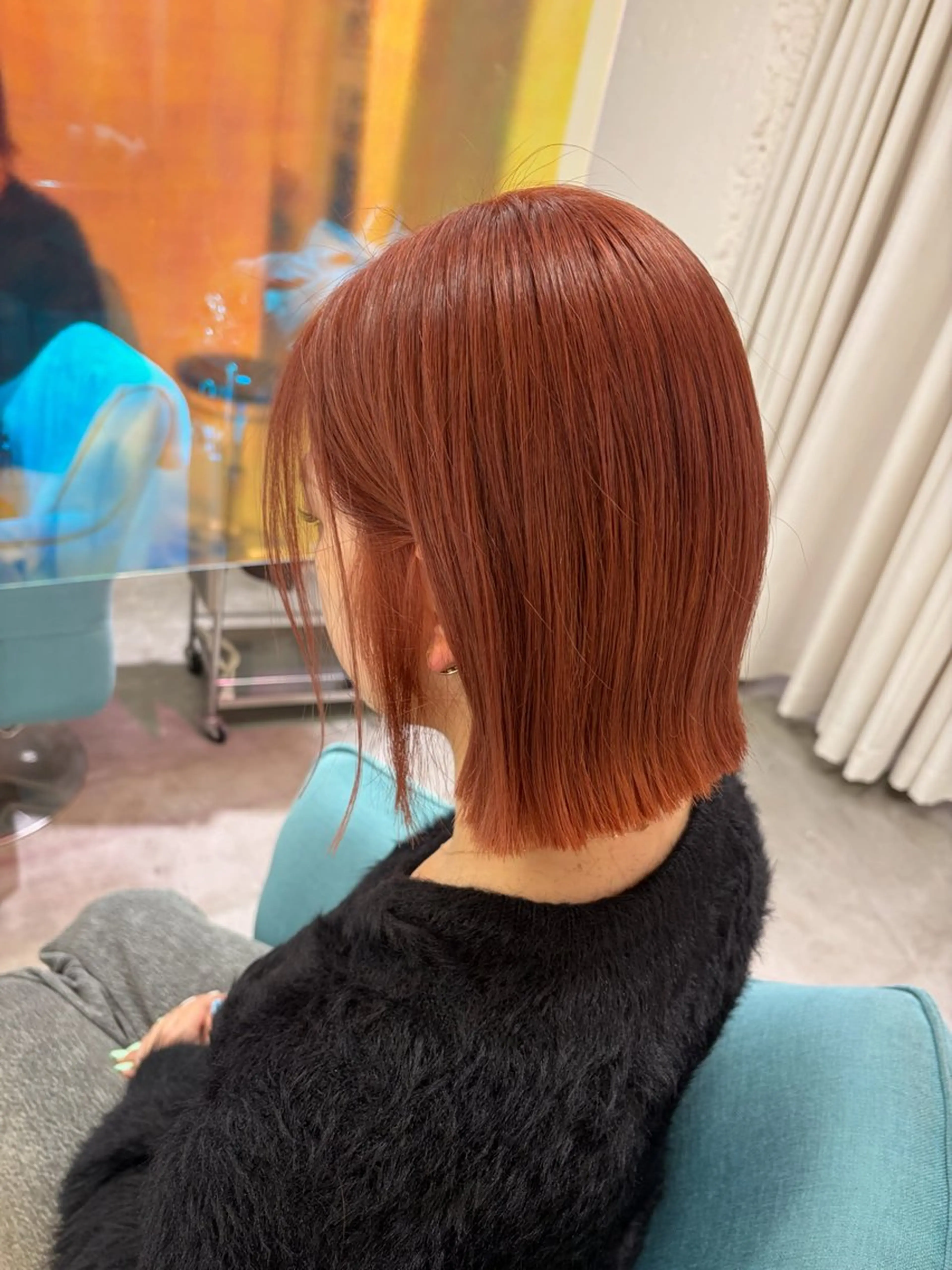 ミディアム ヘアカラー 安井まゆ _Box mico.のヘアスタイル