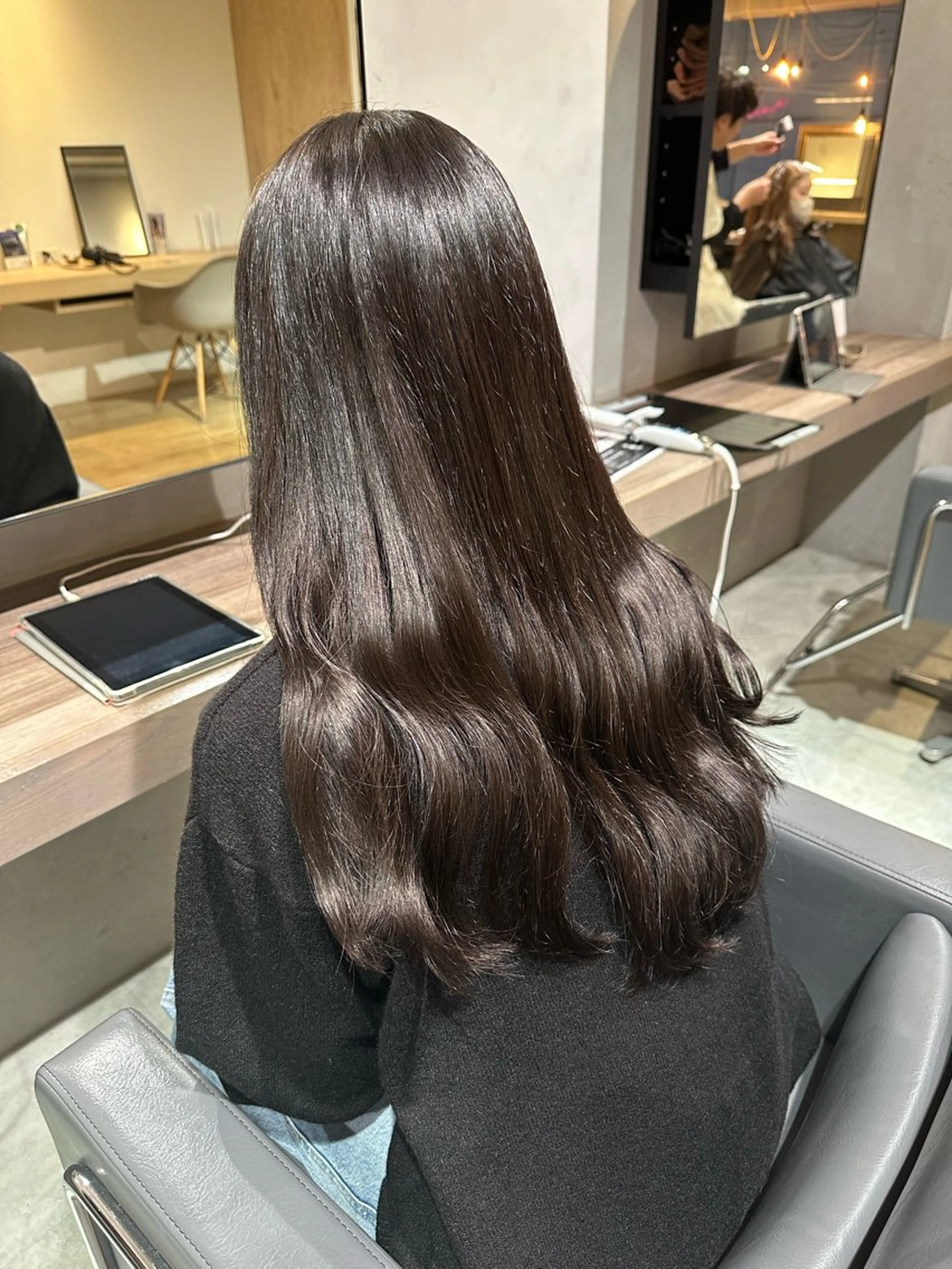 ロング カラー カット ヘアカラー エクステ 美髪・シールエクステ ホソタニリョウコのヘアスタイル