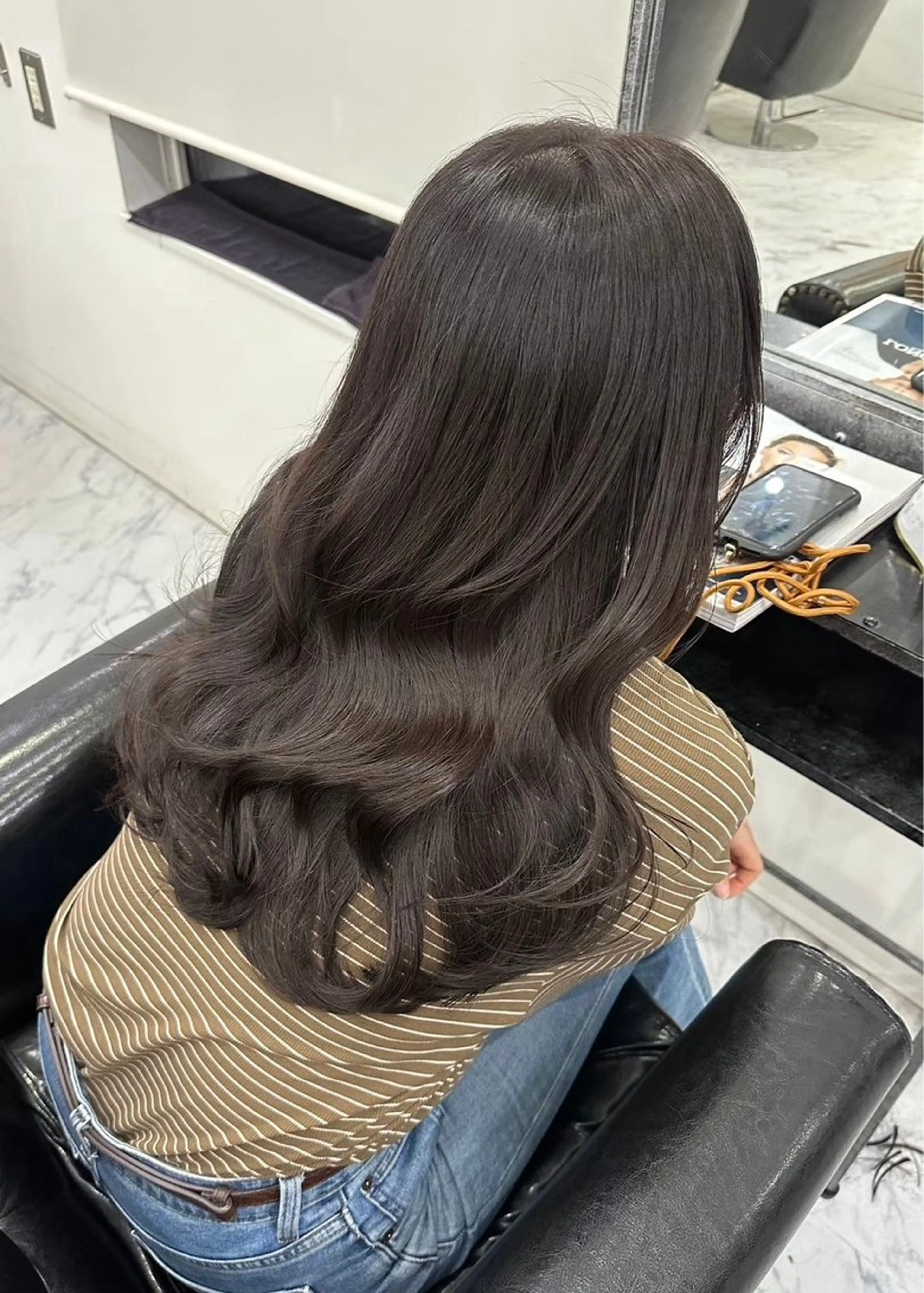 ロング カラー ヘアアレンジ 名古屋/落ちる黒 黒染め落としのヘアスタイル